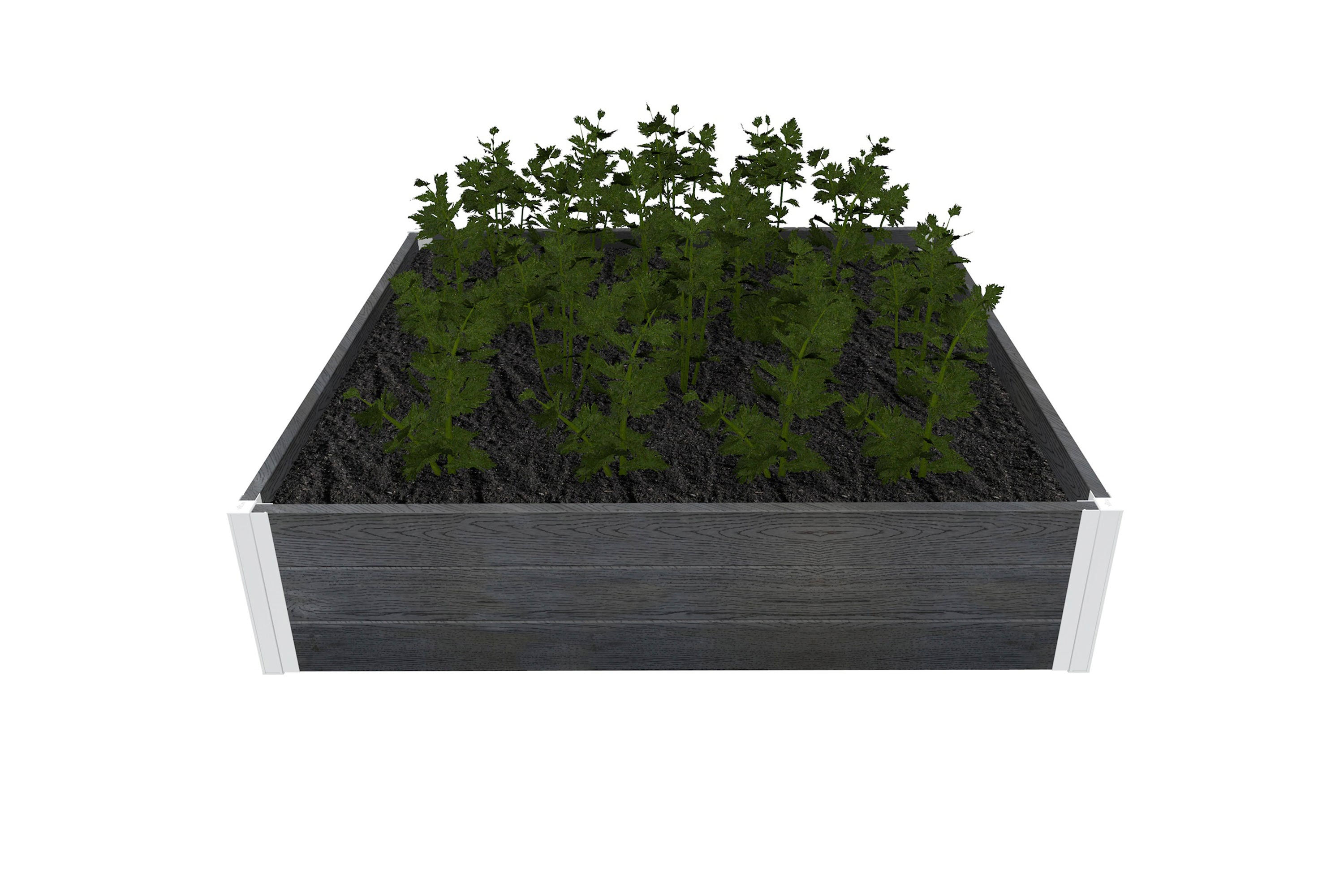Vita VT17600 48-in W x 48-in L x 11-in H Slate Gray Plastic Raised Garden Bed