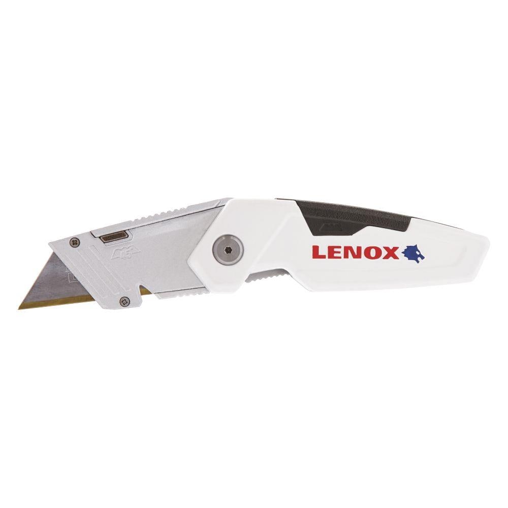 LENOX 1953891 3/4-in 3-Blade Folding Utility Knife with On Tool Blade Storage