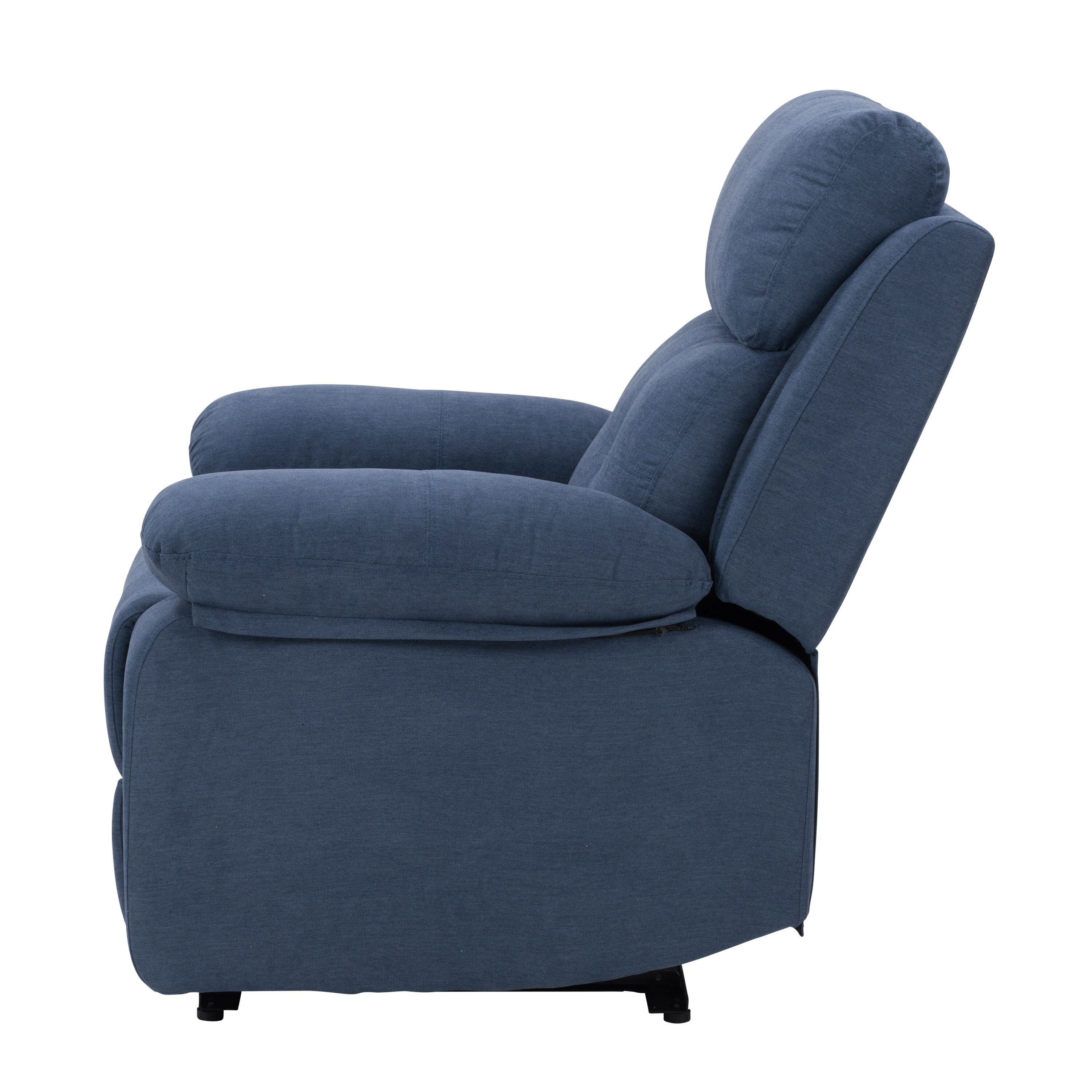 CorLiving Oren Blue Polyester Upholstered Tufted Recliner in the Recliners department at