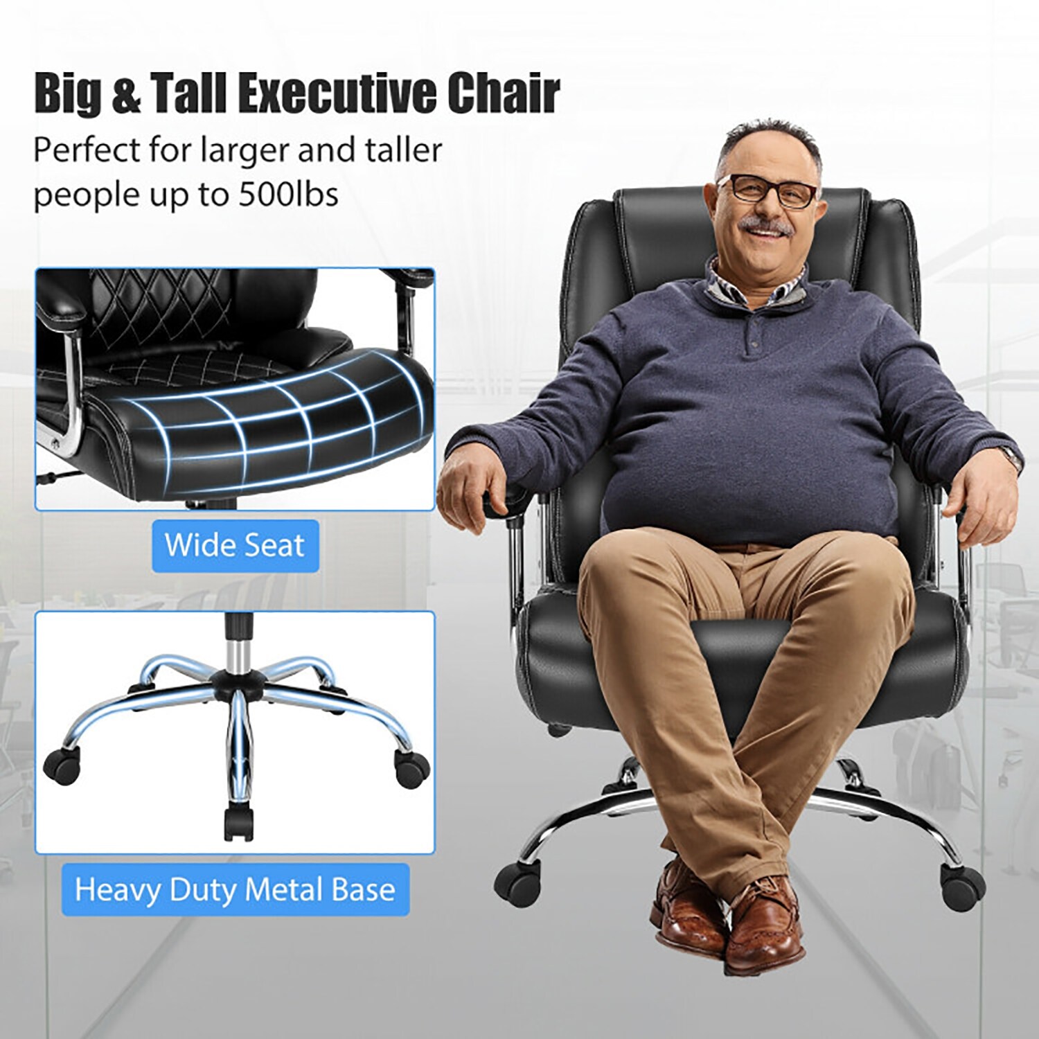 GZMR WF01-GC-V19-BK Office-Chairs - View #6