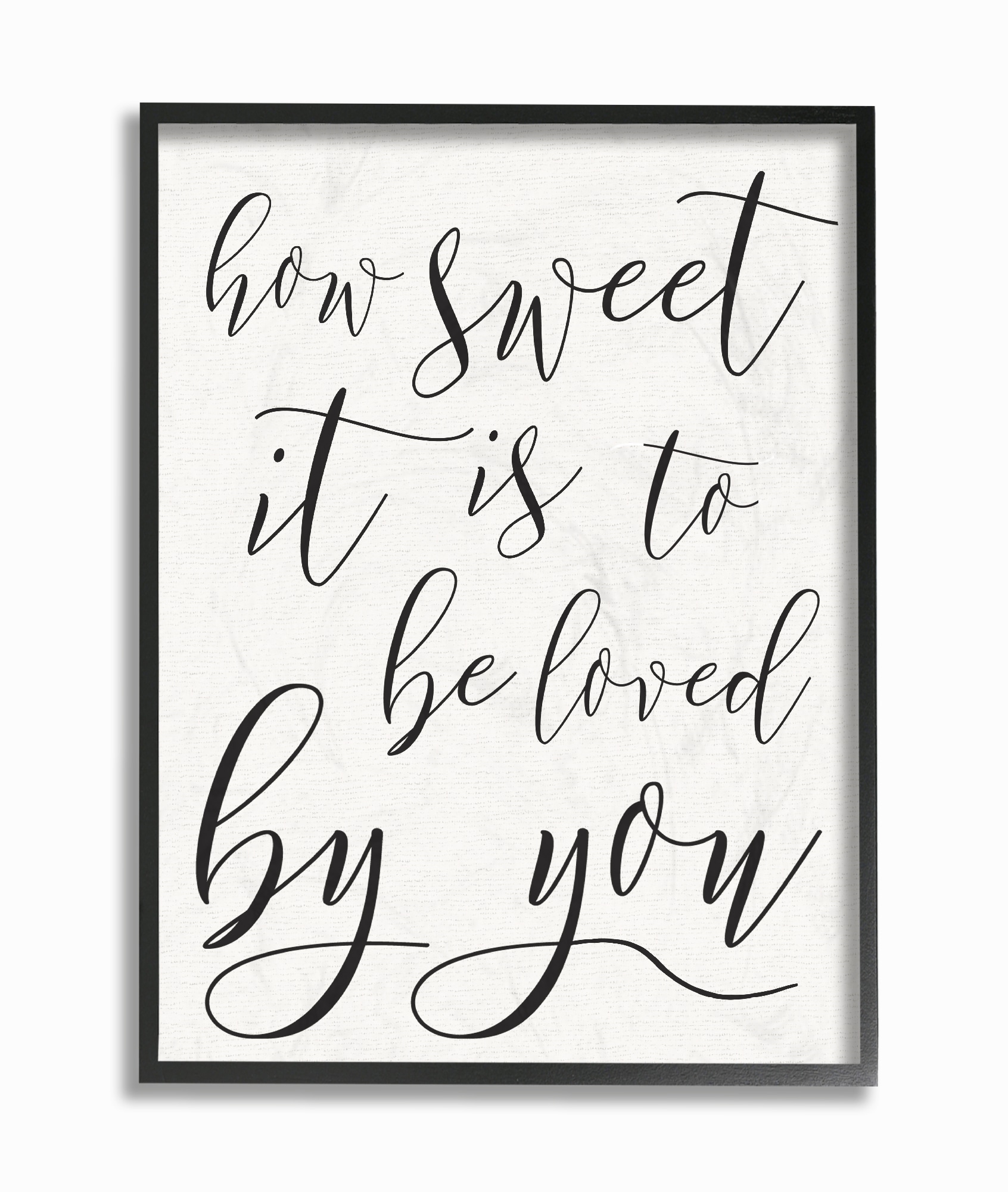 Stupell Industries FWP-137-FR-11X14 How Sweet It Is Typography Daphne Polselli Framed 14-in H x 11-in W Inspirational Print