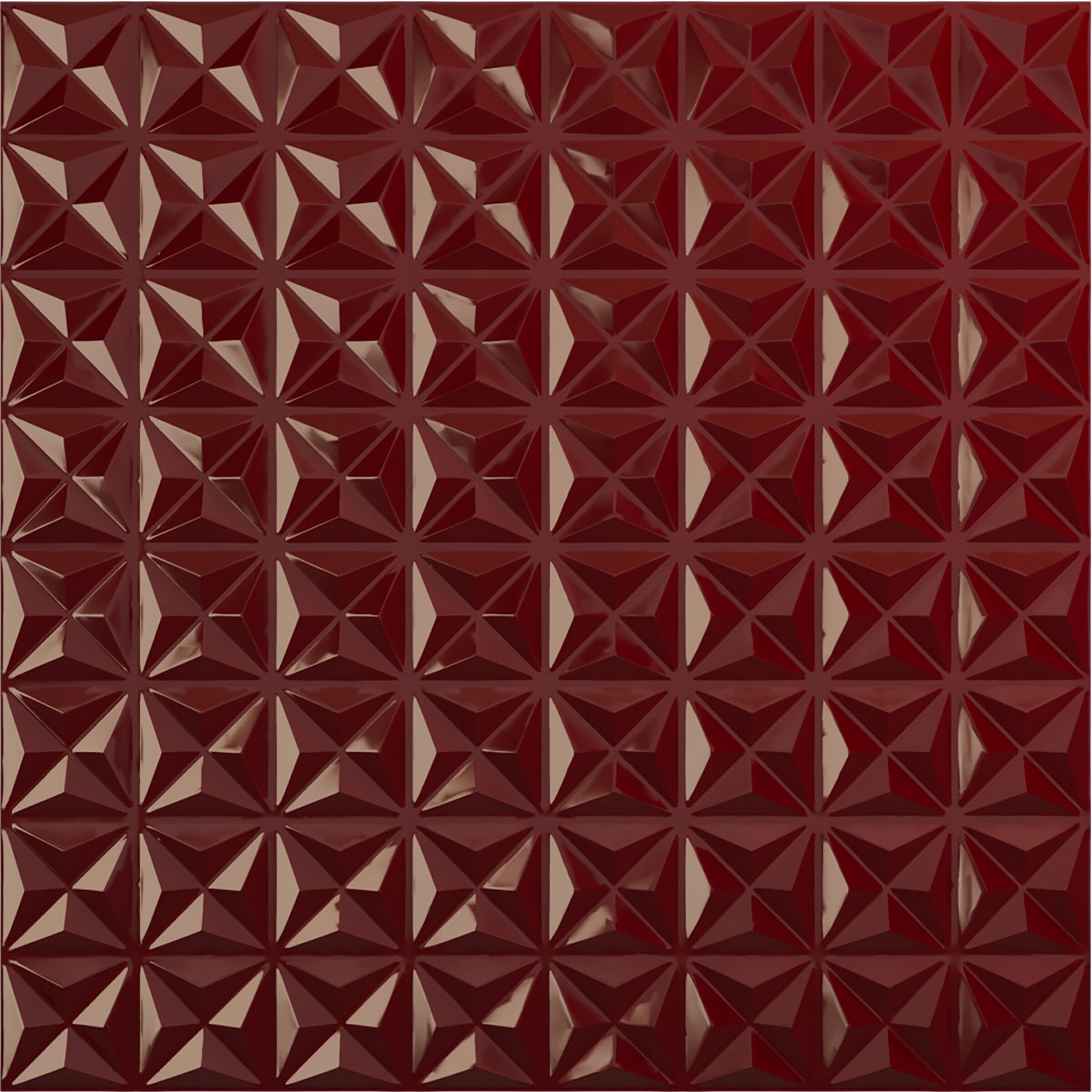 Ekena Millwork WP20X20CIHML-CASE-12 19-5/8-in x 19-5/8-in Embossed Paintable/Stainable Red PVC Wall Panel ( 12 -Pack, Covers