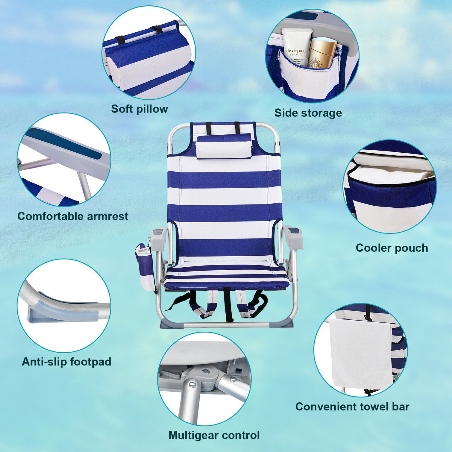 BBabe G9RFV16352FB Beach-Camping-Chairs - View #11