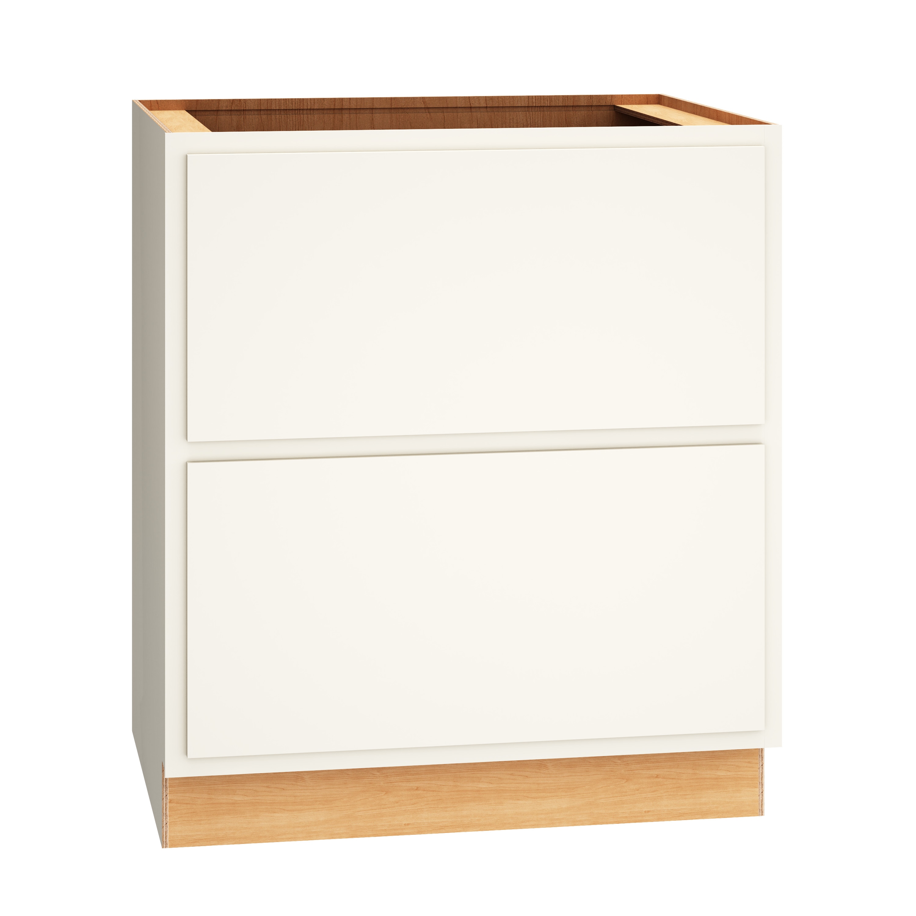 Diamond Express 321 2DB30 Jamestown 30-in W x 34.5-in H x 24-in D White Partial Overlay 2 -Drawers Drawer Base Fully assembled Plywood Cabinet (Recessed Panel Shaker)
