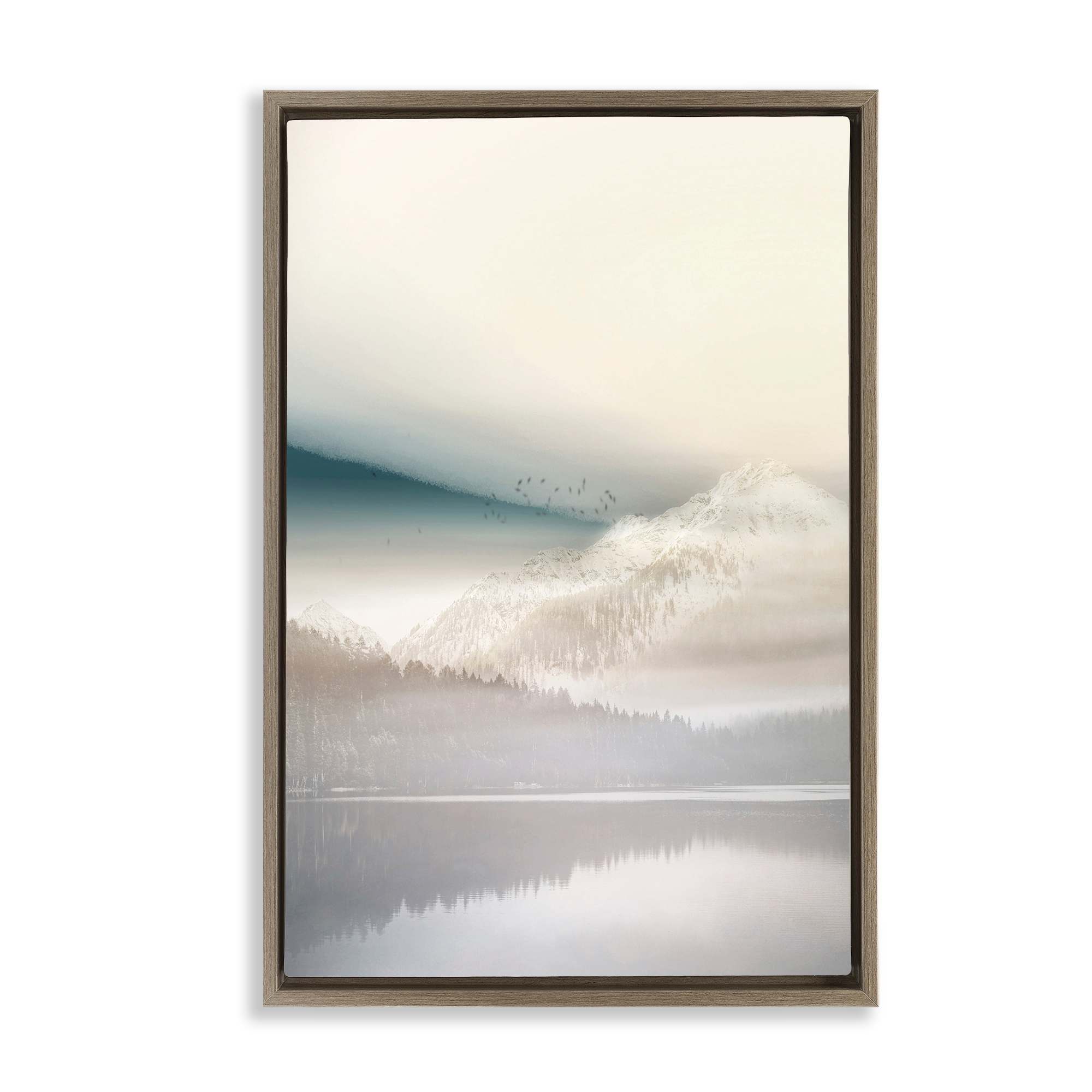 Stupell Industries BU-161-FFE-16X24 Vanilla Landscape View Floating Frame design by Gemma Bardot