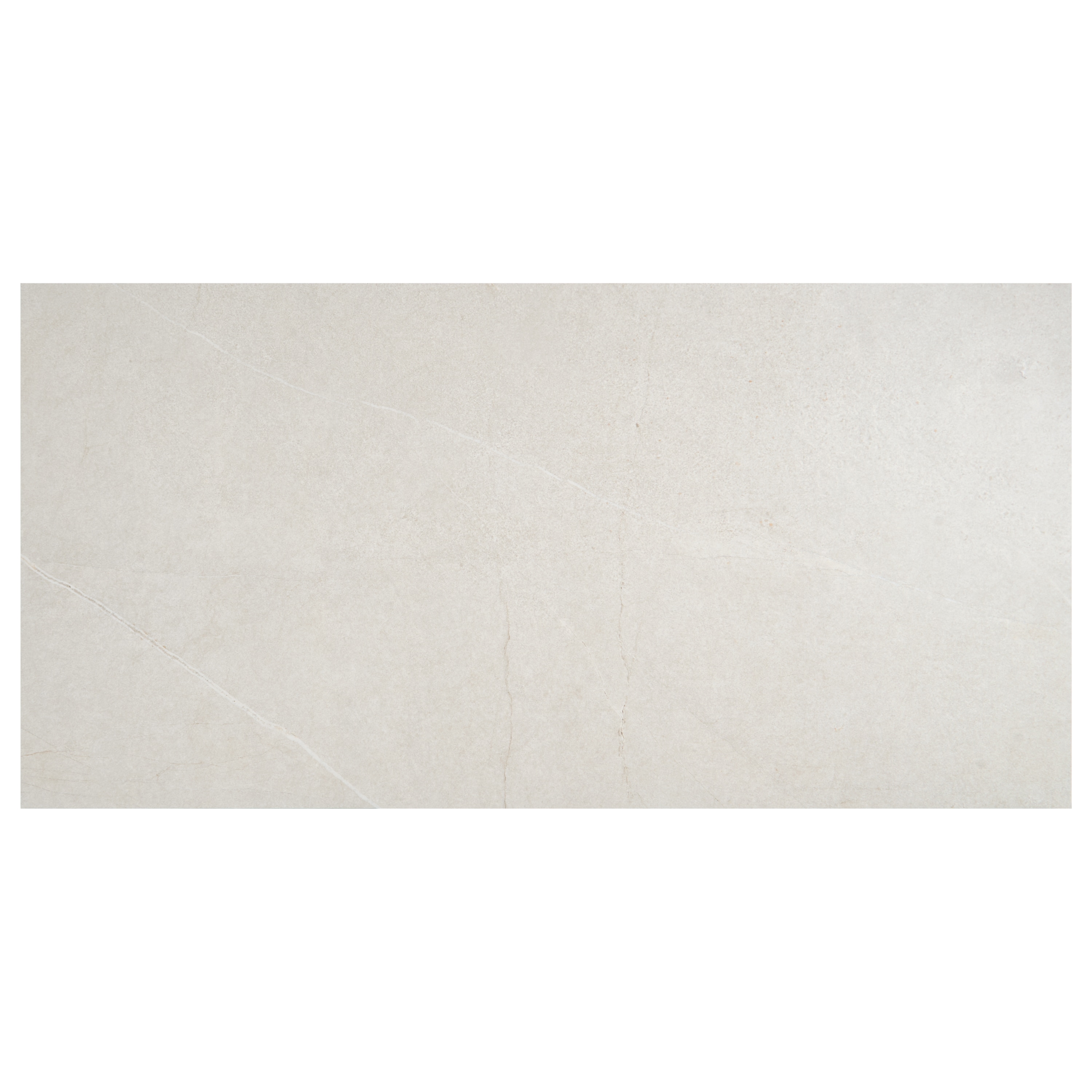 Artmore Tile Sample - Tavian Blanco White 4-in x 8-in Satin Porcelain Marble look Floor and Wall Tile