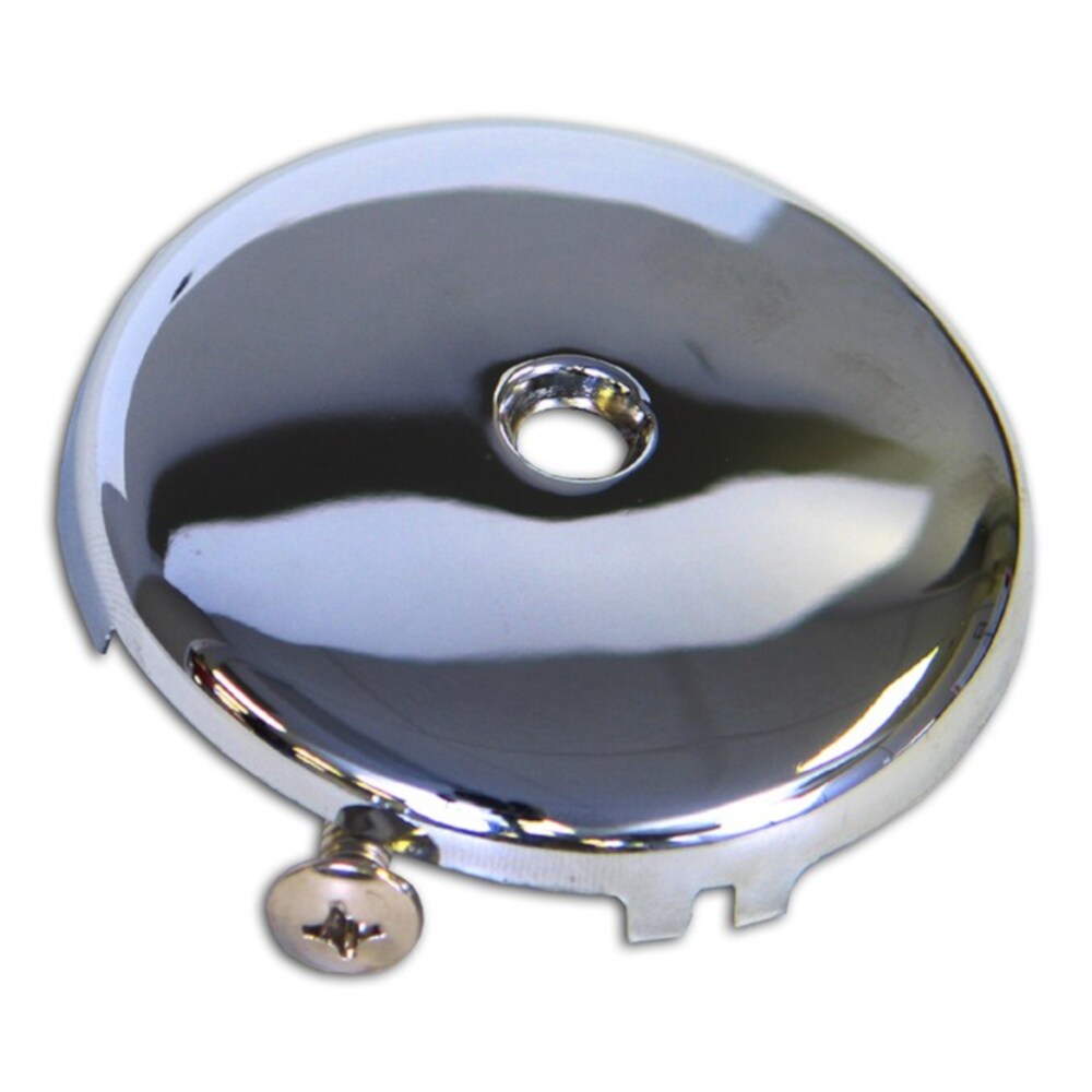  748040 Overflow Plate, Blank One Hole, Chrome, Sold Each