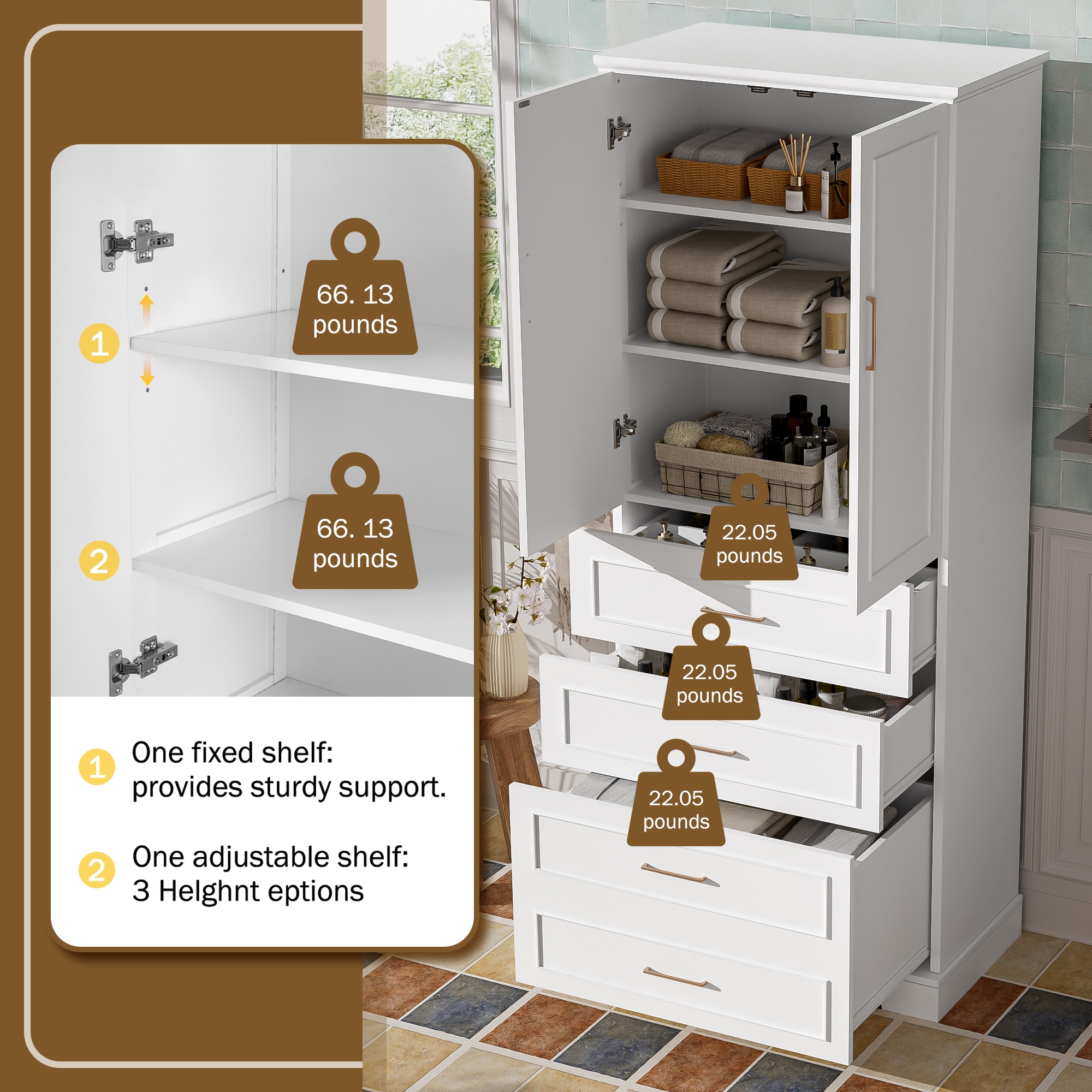 Tatayosi XH-96769K Linen-Cabinets - View #5