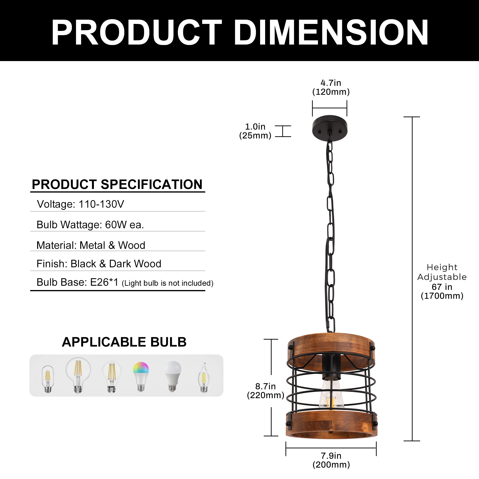 YANSUN LA-WL-ZX16501ABN-21 Pendant-Lights - View #5