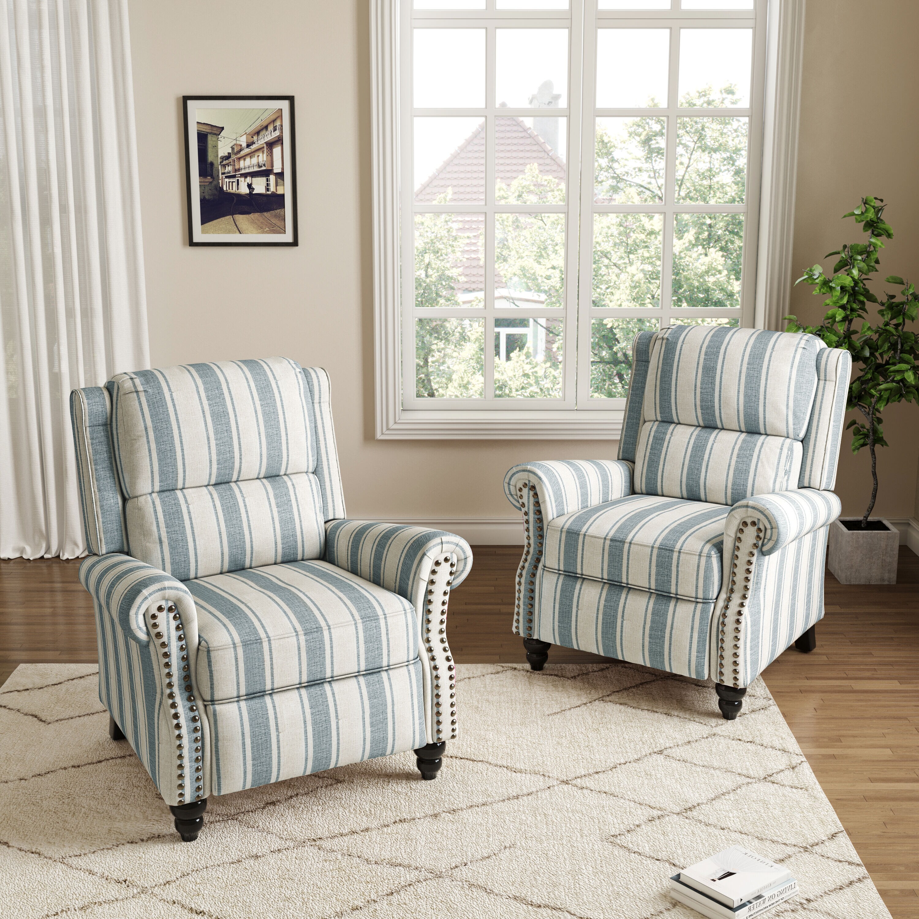 Dreamsidea LS-CH0026-STRIPE B-2 chairs - View #3
