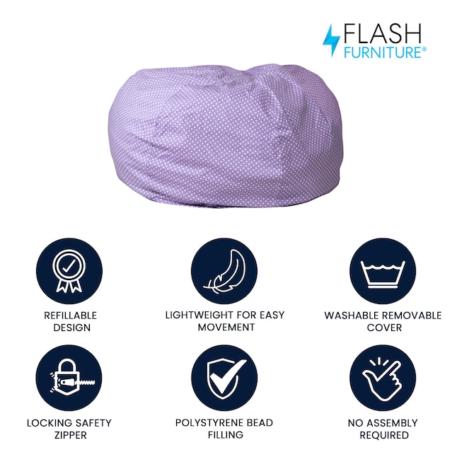 Flash Furniture 19-in Purple Upholstered Kids Accent Chair Flash Furniture 19-in Purple Upholstered Kids Accent Chair