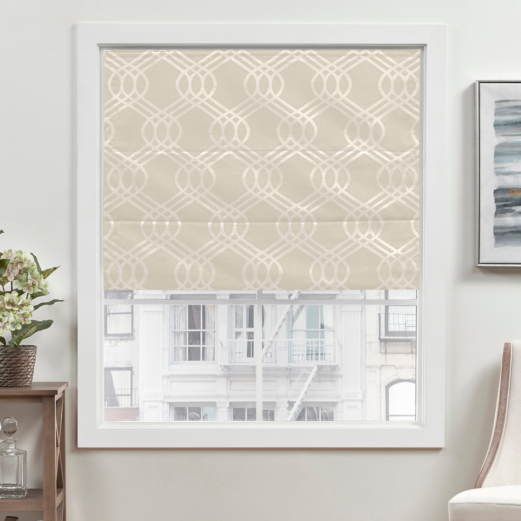 Exclusive Home YO013607DSEHB1 037 27-Inches x 64-Inches Natural Blackout Cordless Roman shade