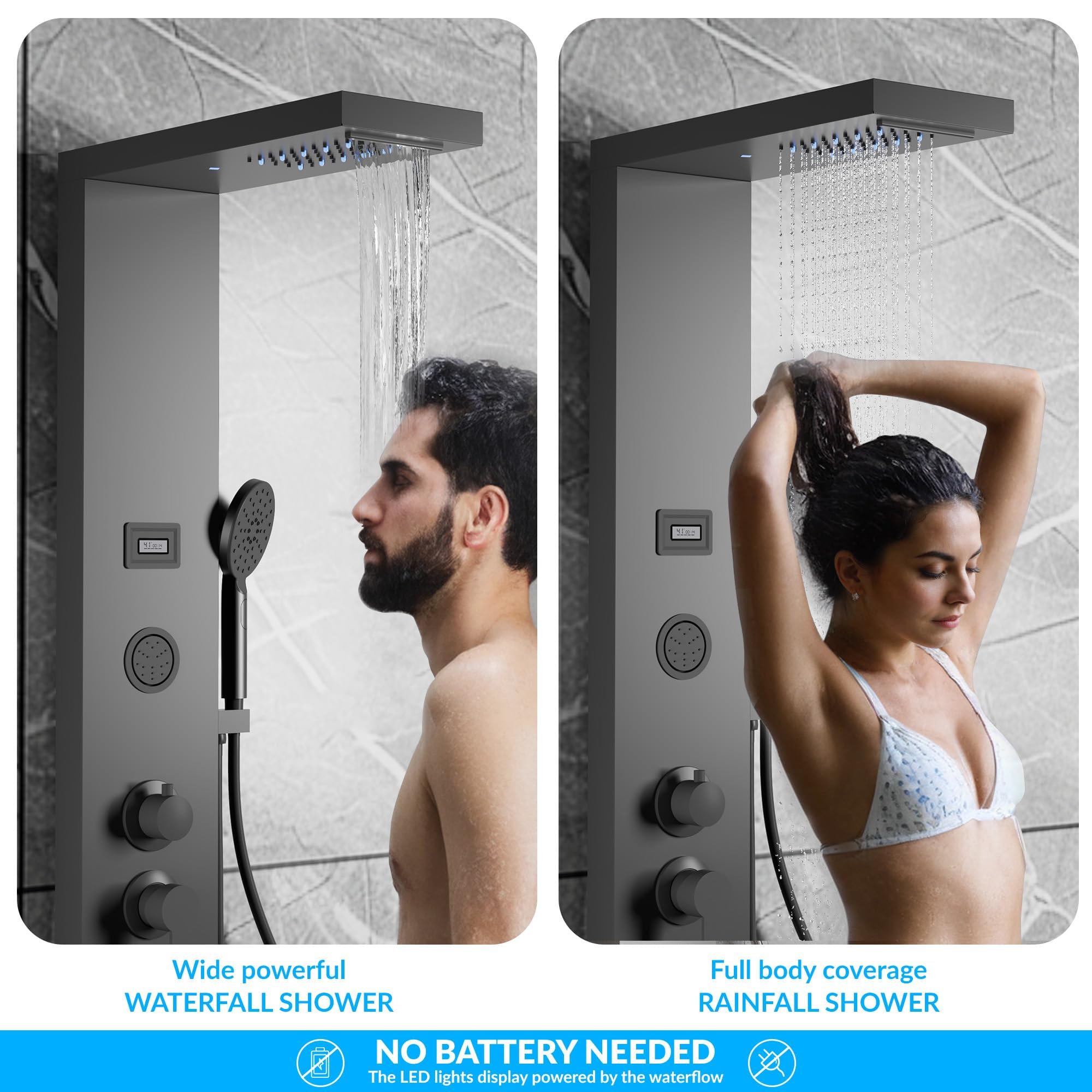 GarveeLife CLJ-GVPAW34T0ZO2 Showerhead-Bar-Panels - View #3