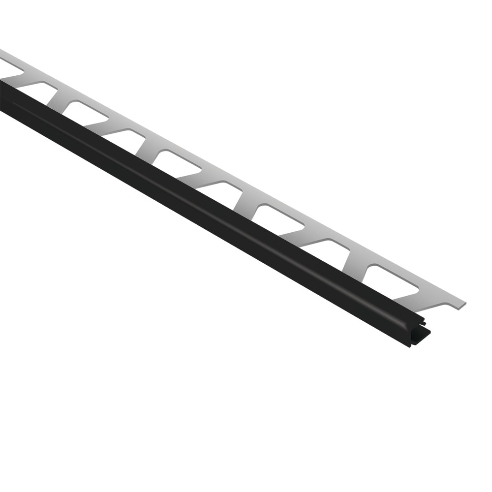 Schluter Systems Q80GS Quadec 0.313-in W x 98.5-in L Black color-coated aluminum Aluminum Square edge Tile Edge Trim