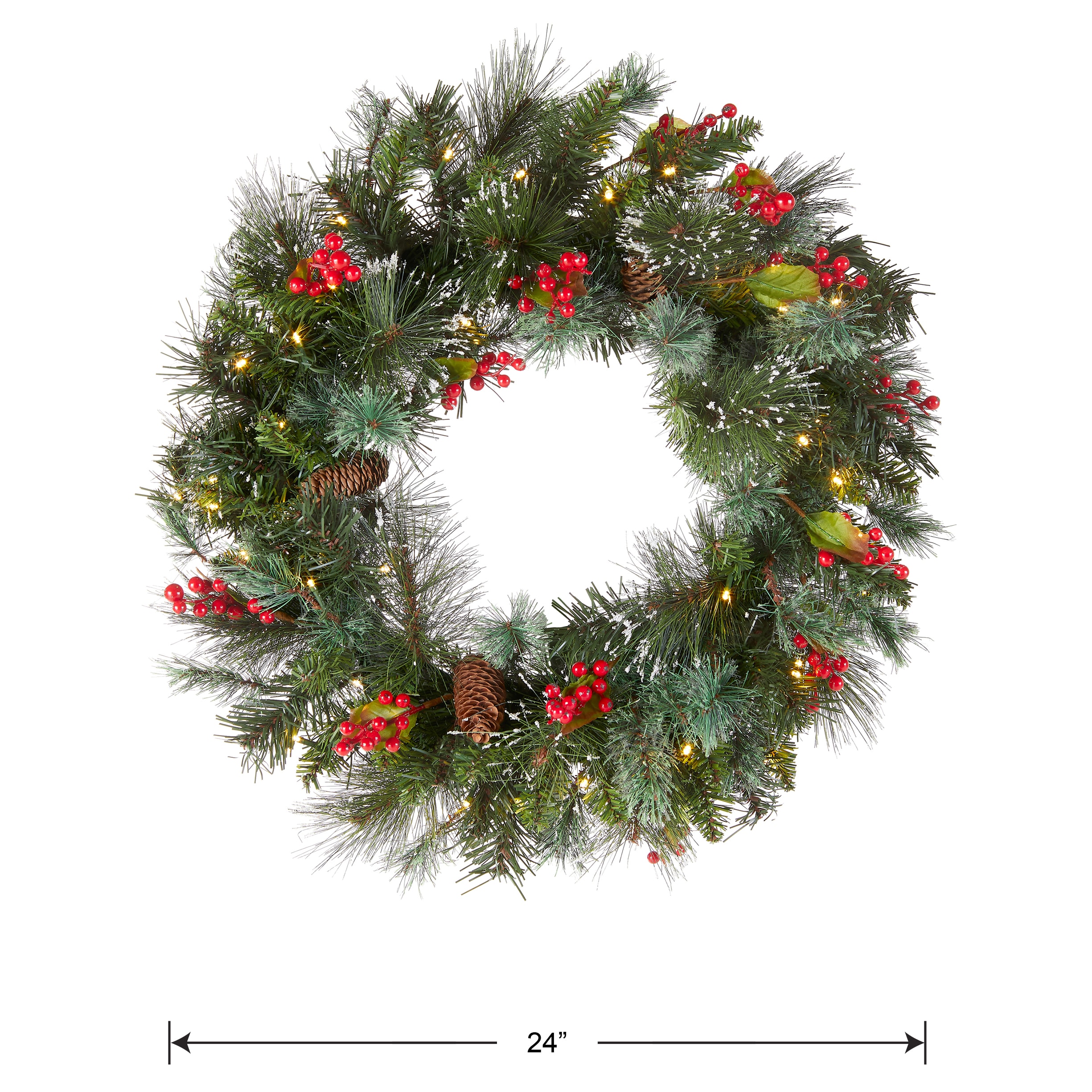 National Tree Company WP1-300L-24W-B1 Artificial-Christmas-Wreaths - View #11