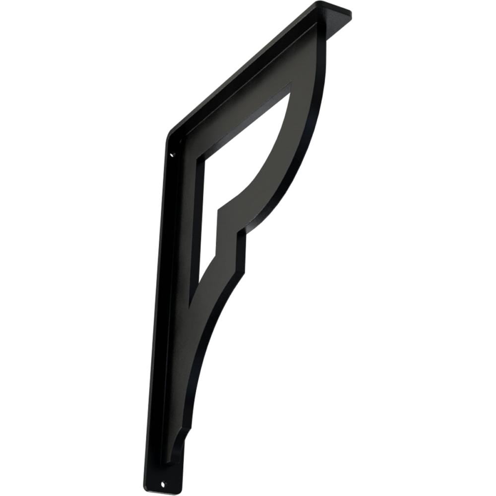 Ekena Millwork BKTM01X10X12SBR Bradford 10-in x 1.5-in x 12-in Black Wrought iron Countertop support bracket