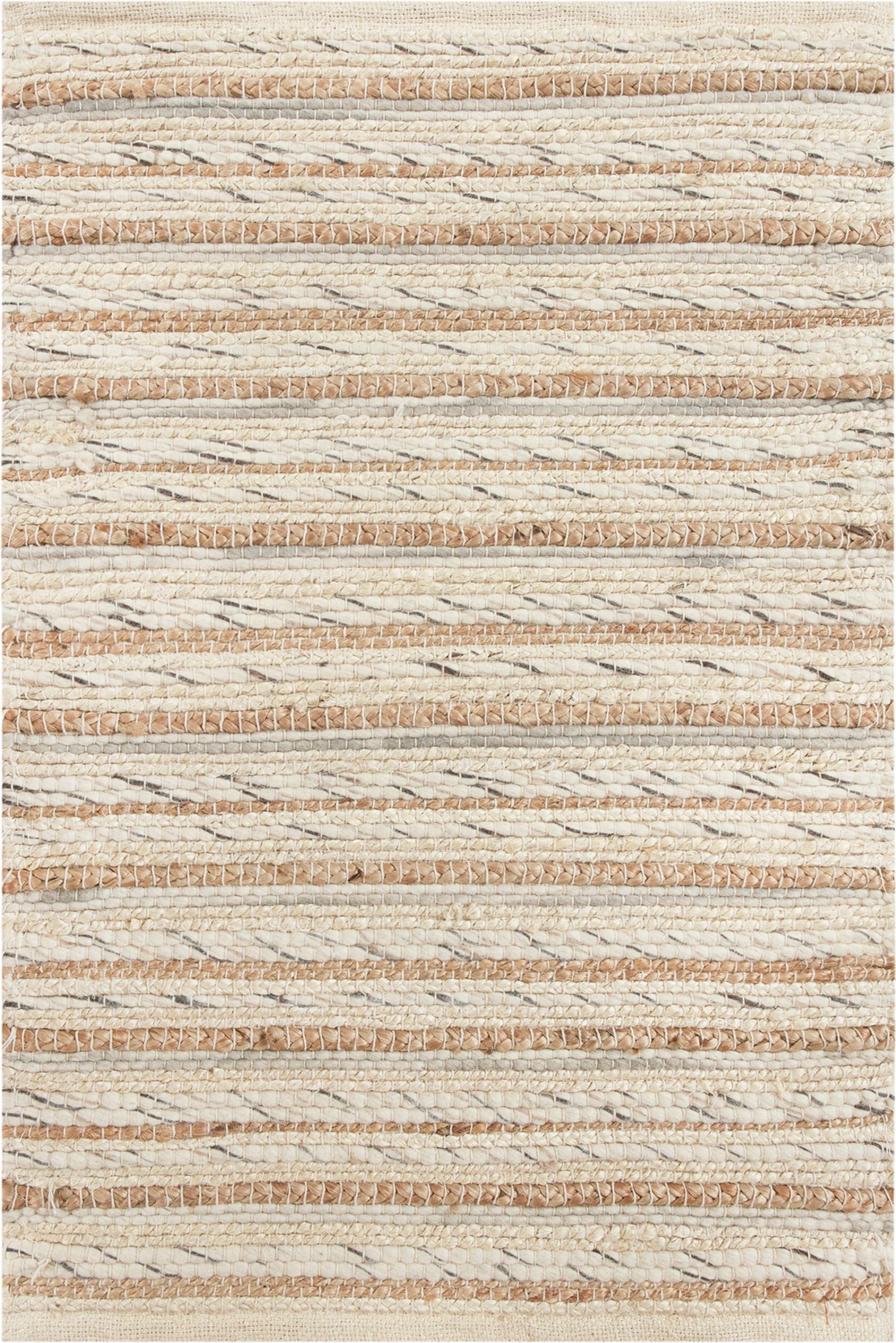 allen + roth Scatter Rugs 2 x 4 Jute Natural Indoor Stripe Area Rug in the  Rugs department at