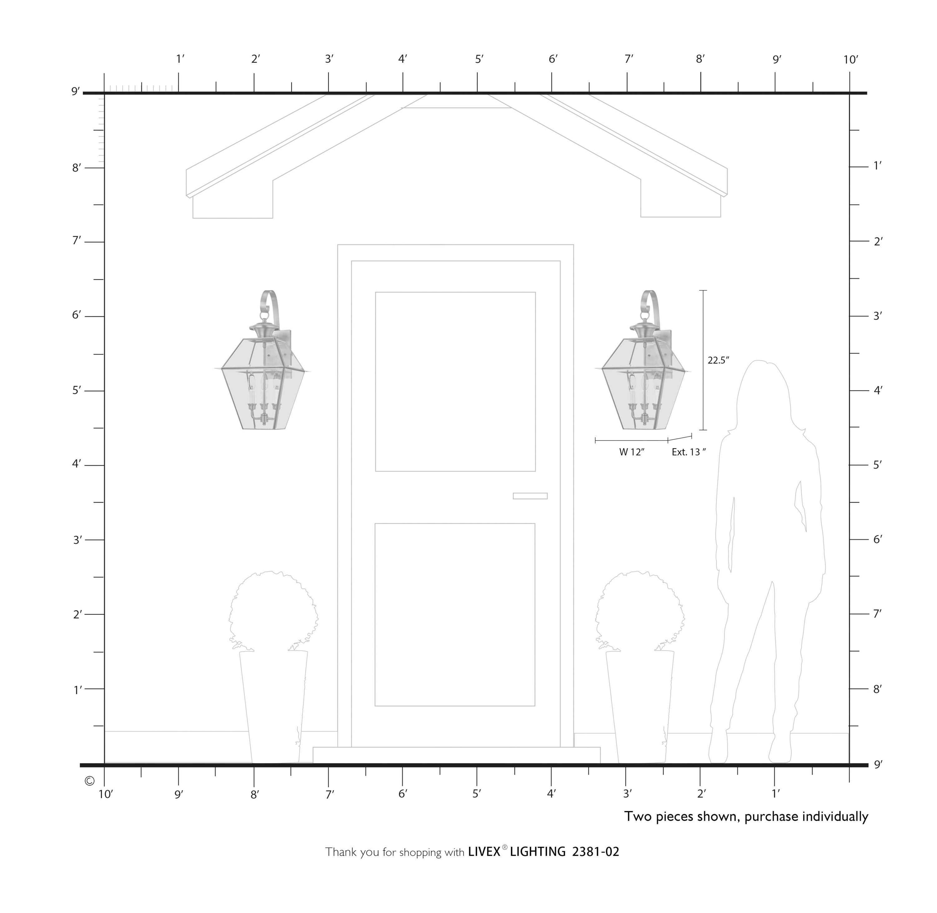 Livex Lighting 2381-02 Outdoor-Wall-Lighting - View #8