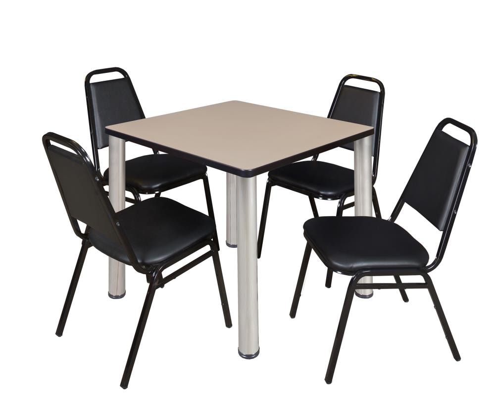 Regency TB3030BEBPCM29BK Breakroom Off-white 4-Person Training Table (30-in W x 29-in H)