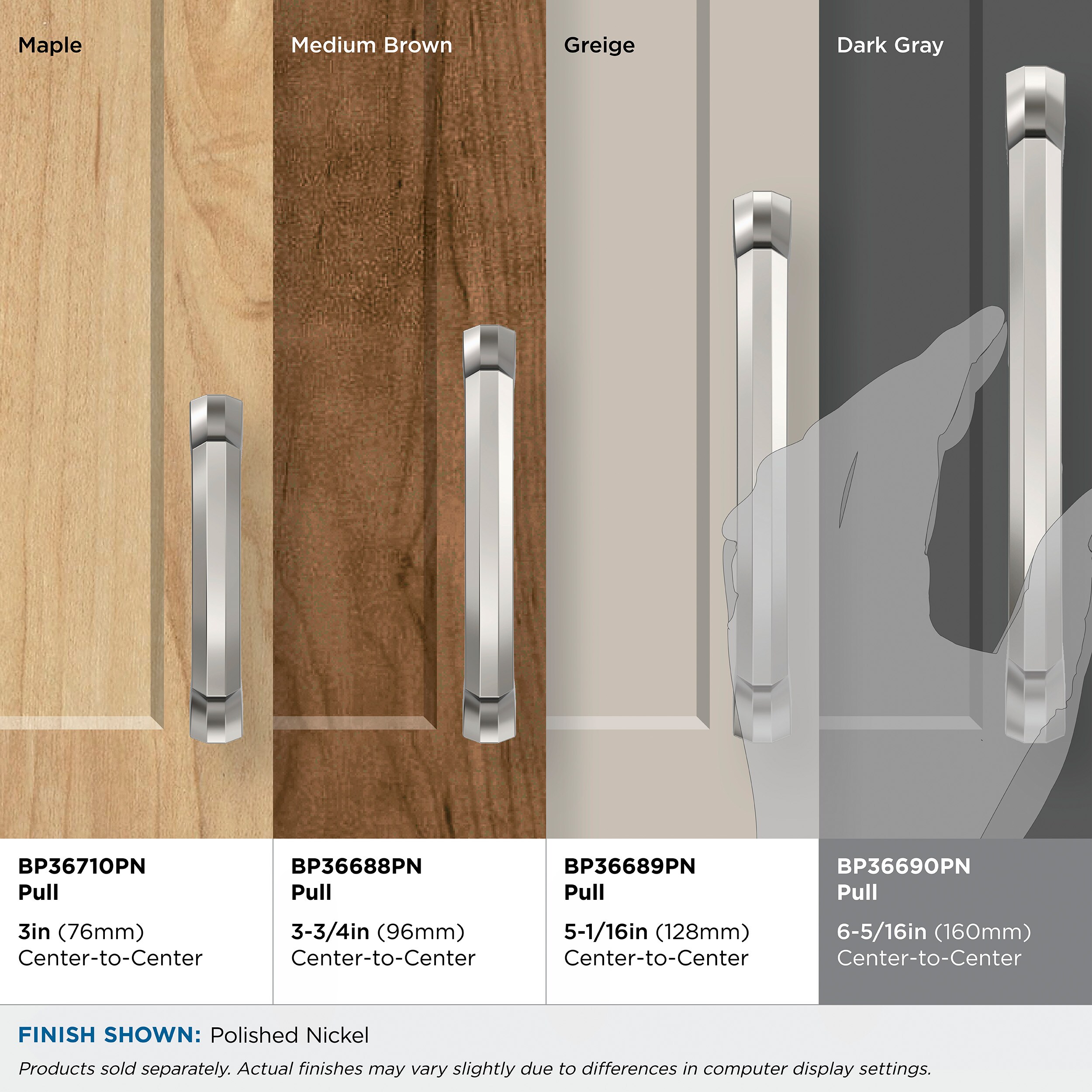 Amerock BP36690PN Cabinet-Pulls - View #8