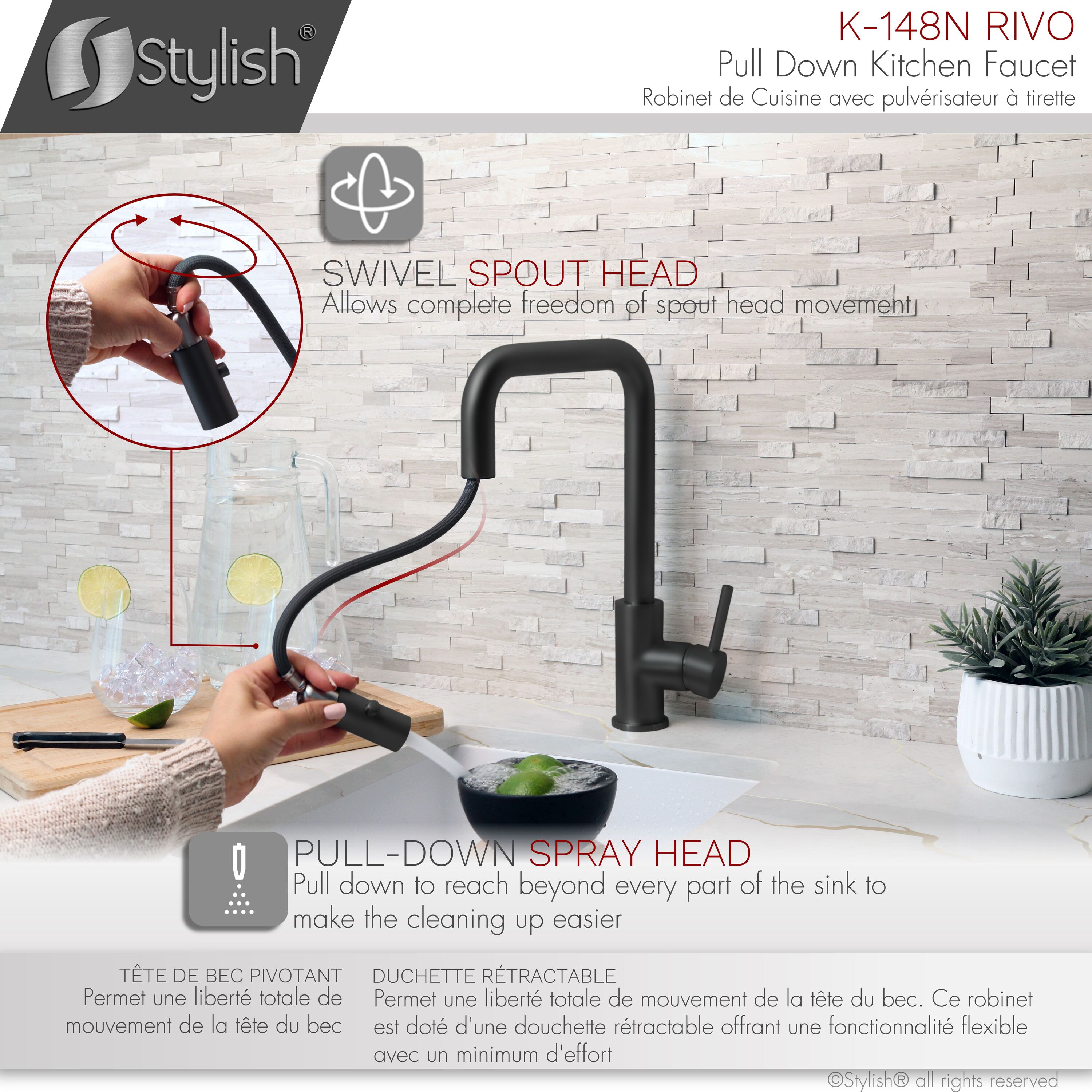 Stylish K-148N Kitchen-Faucets - View #11