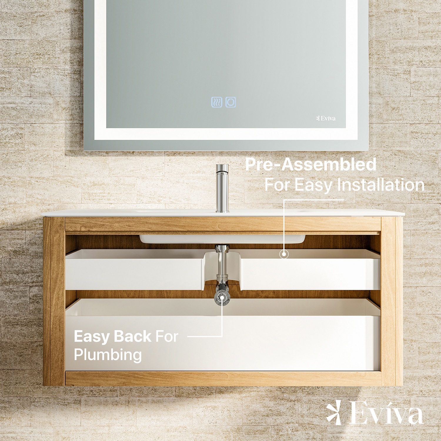 Eviva EVVN126-32OAK Bath-Vanity-Combo - View #6