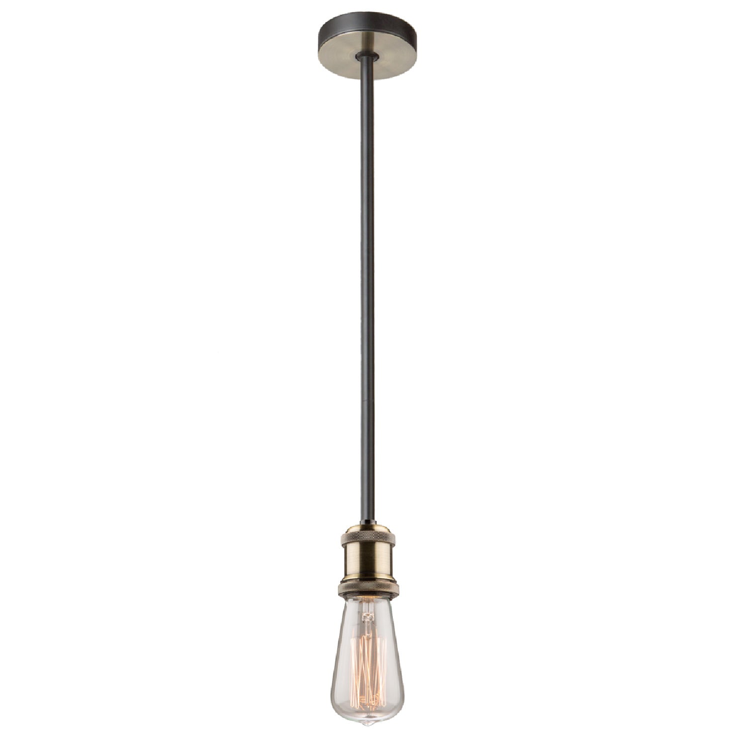 ARTCRAFT AC10780BK Tribeca 1 -Light Matte Multiple colors Traditional Bare bulb For Use in Bedrooms, Dining Rooms, Foyers, Kitchens, Living Rooms Chandelier