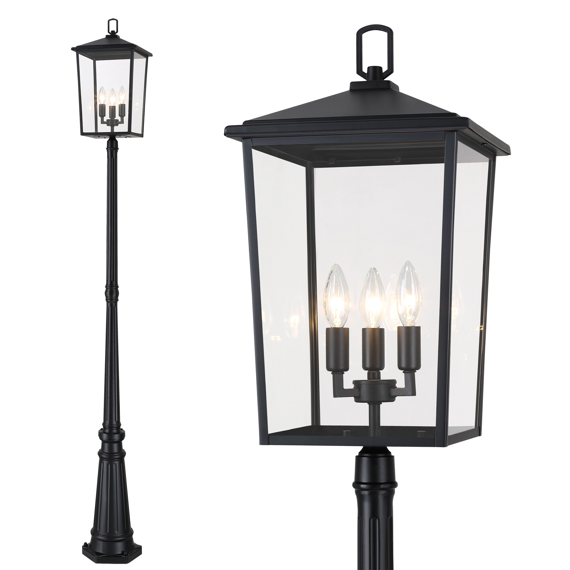 Hukoro FL92003-PL-BK Complete-Post-Lights - View #9