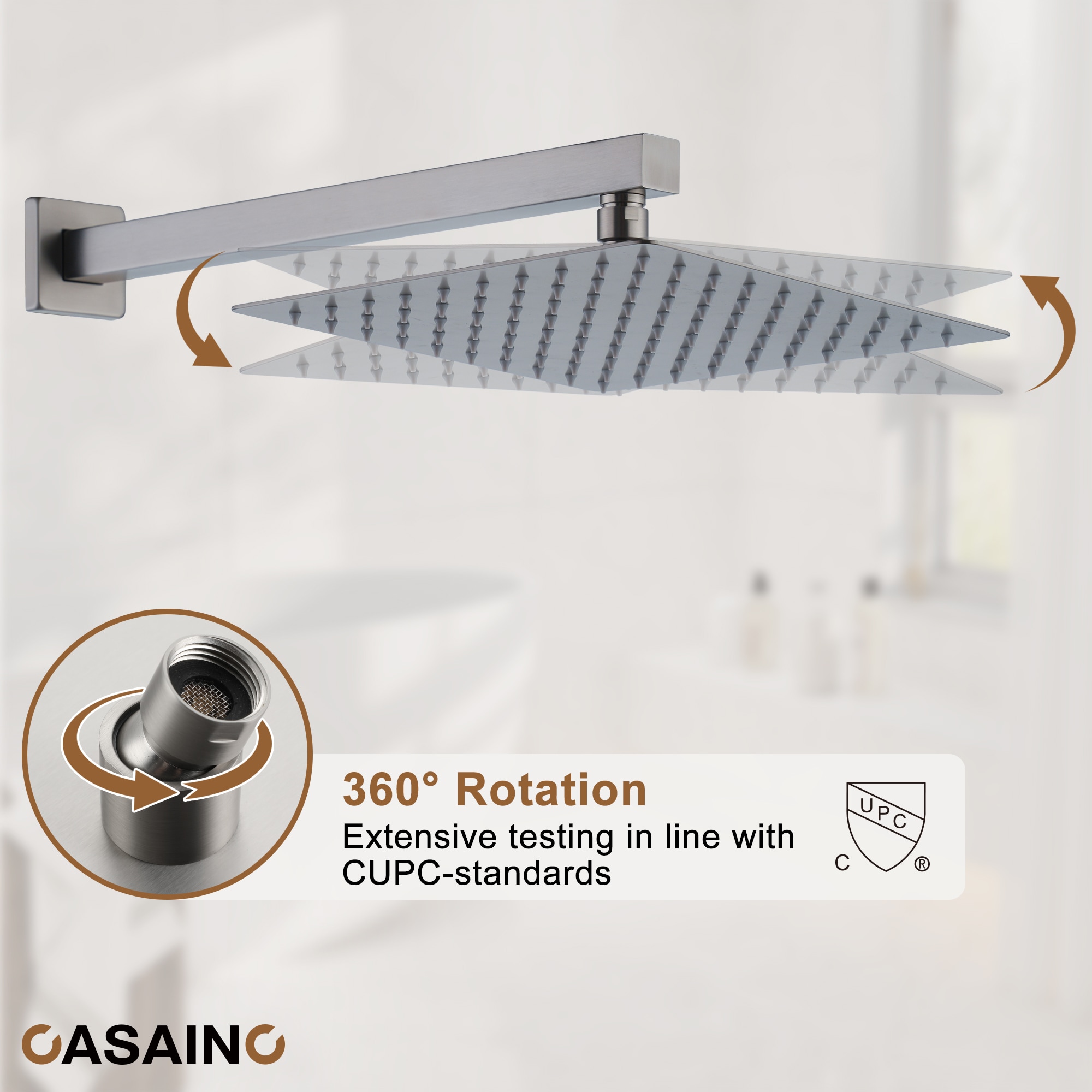 CASAINC KCHS0017-12BN Showerhead-Bar-Panels - View #8