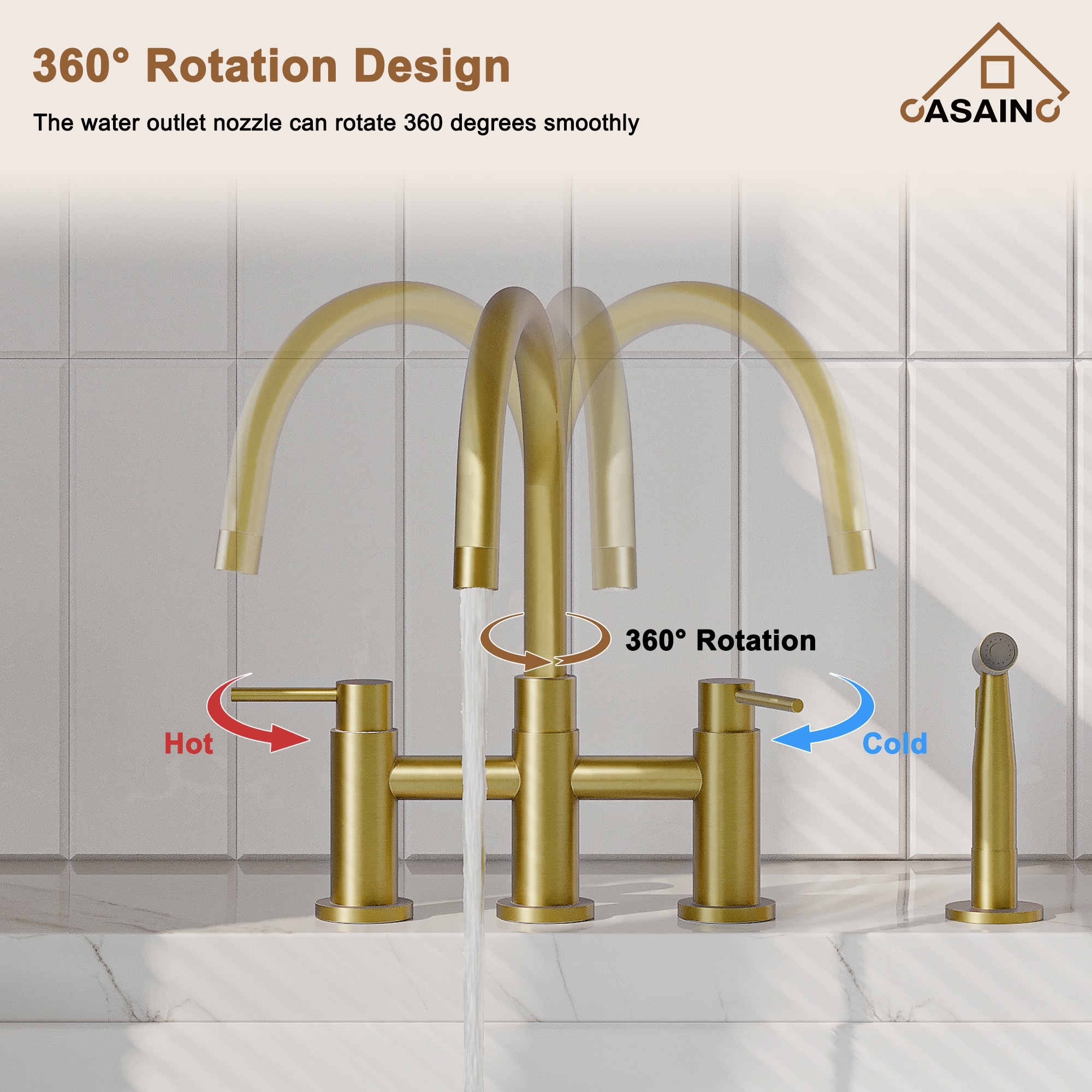 CASAINC CASA02GP17CH Kitchen-Faucets - View #7