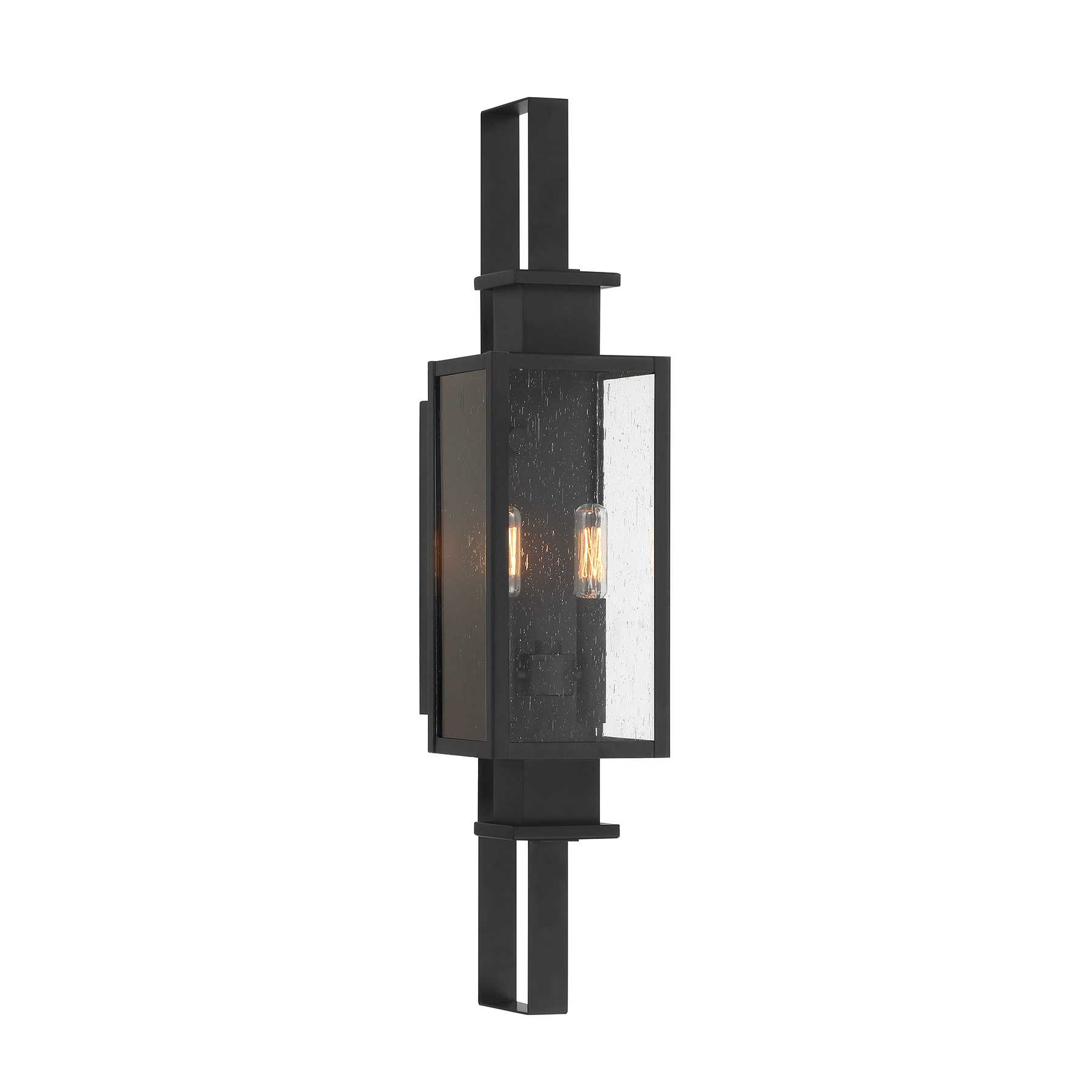Savoy House 5-826-BK Ascott 2 -Light 26.75-in H Matte Black Hardwired Outdoor Wall Light