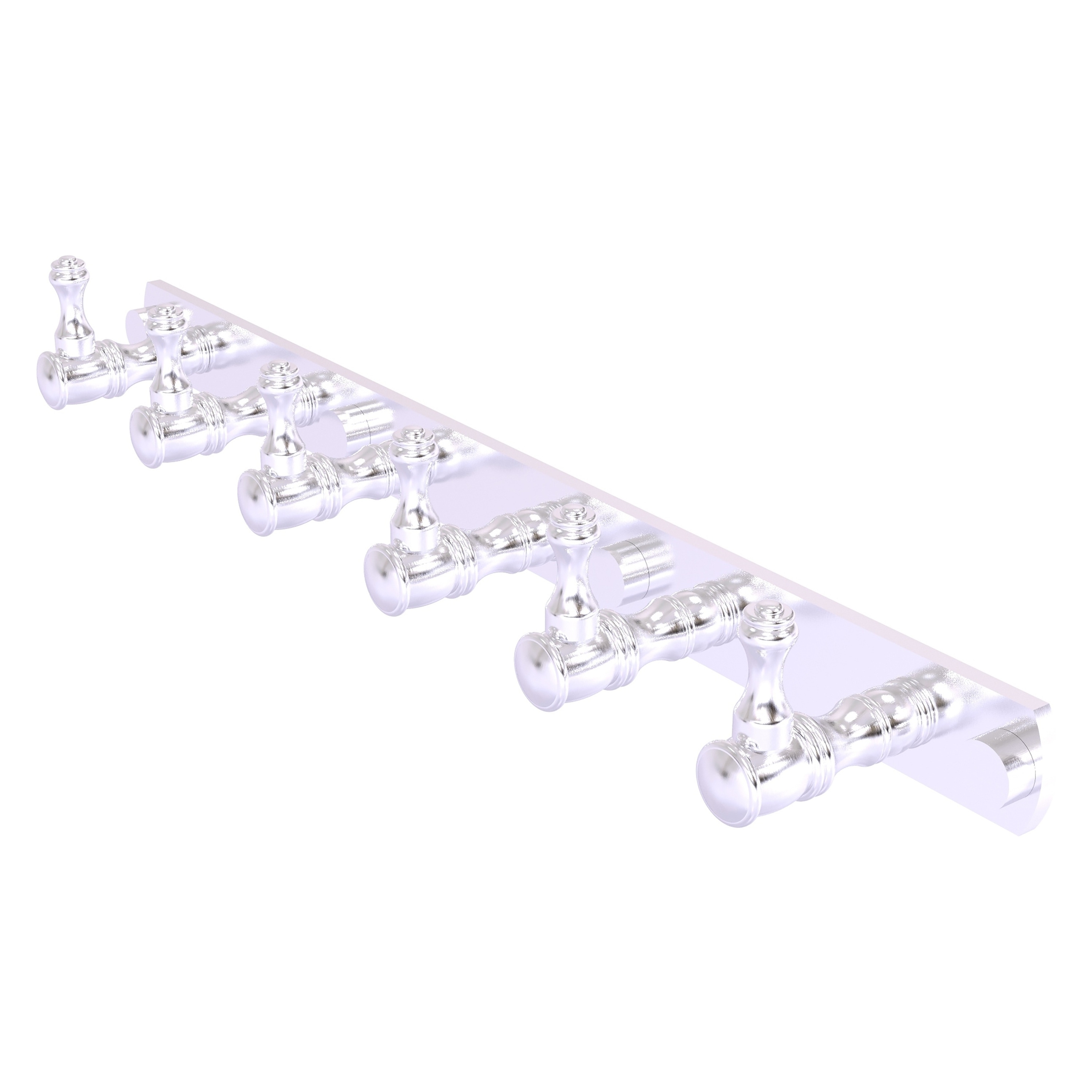 Allied Brass CL-20-6-SCH Carolina Satin Chrome 6 -Hook Wall mount Towel Hook