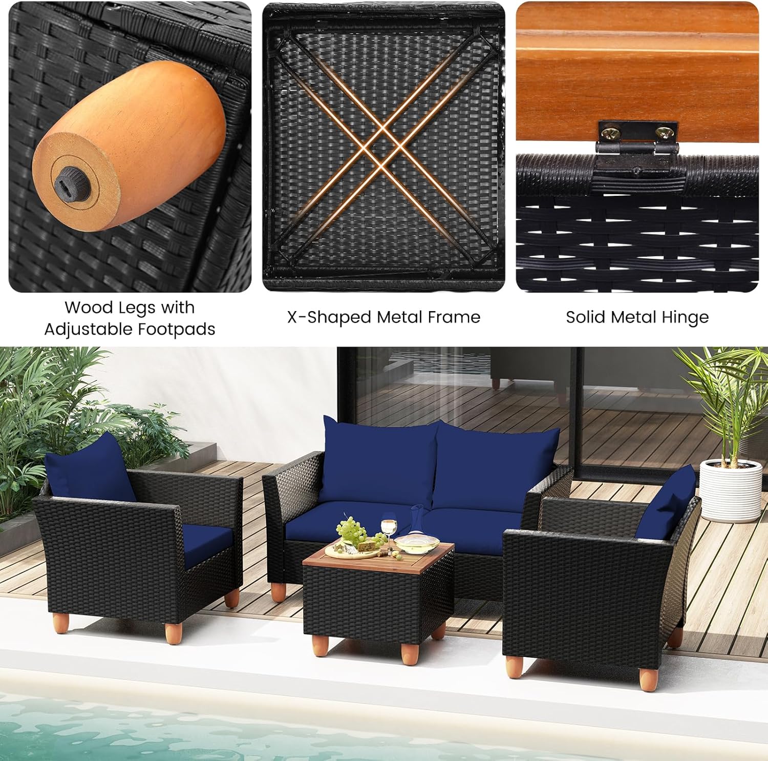 LIVIZA OUJ72334NY-X Patio-Conversation-Sets - View #3