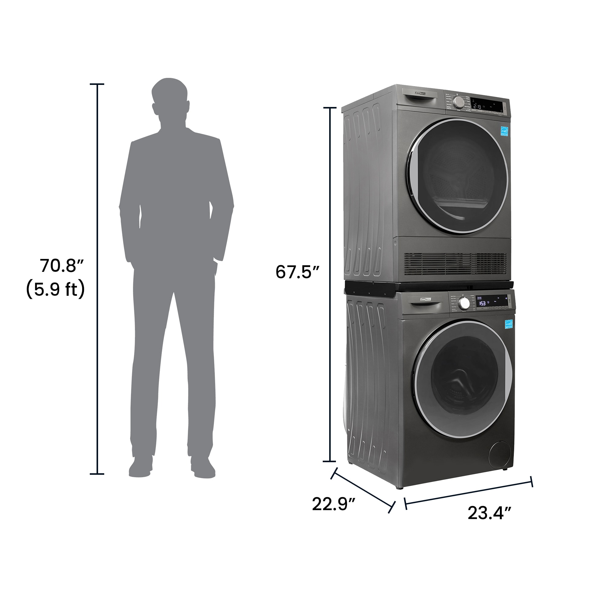 ConServ CW 2240 + CD 4040 T Combo-Washer-And-Dryer - View #2