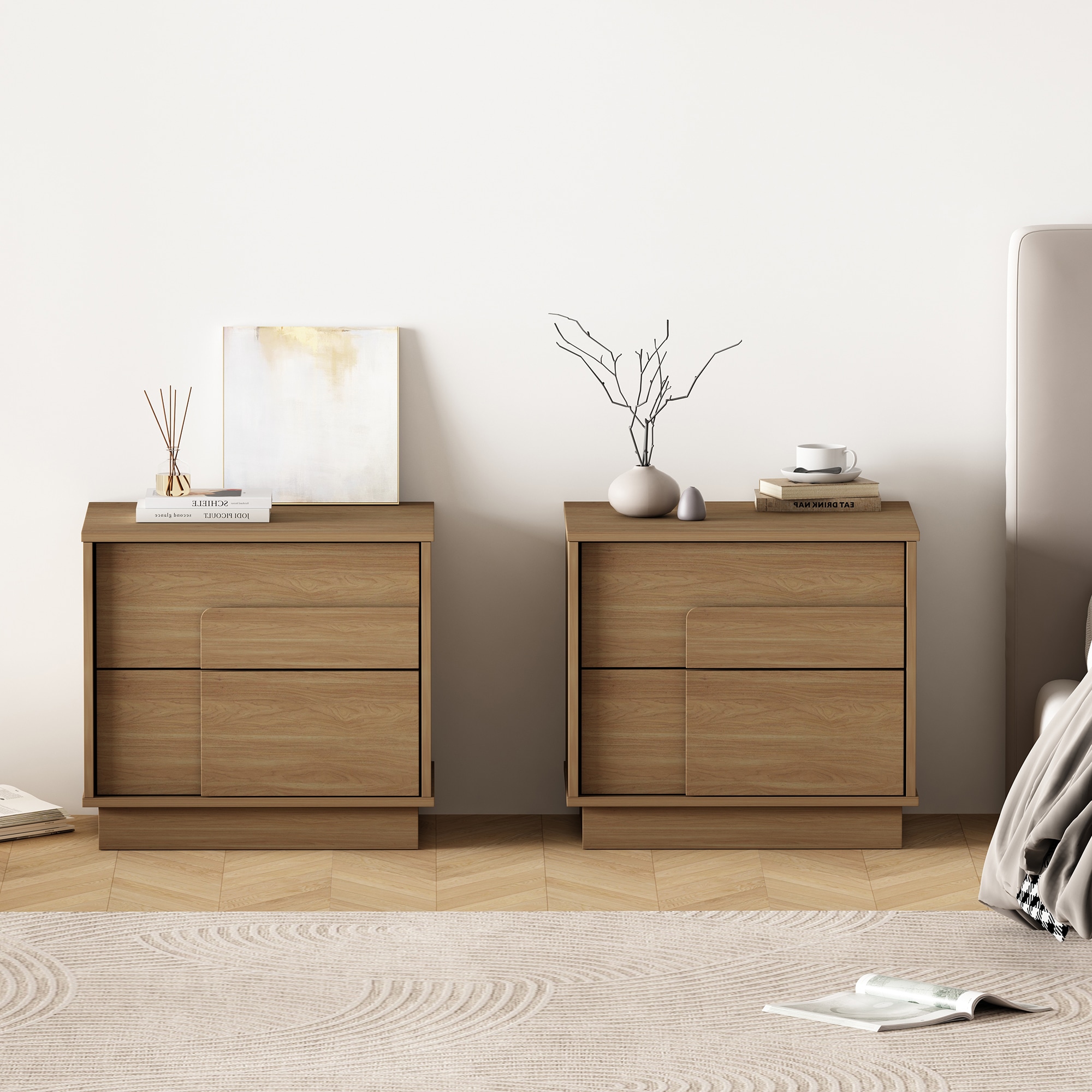 Manhattan Comfort 2-NS003-MP Maple Nightstand