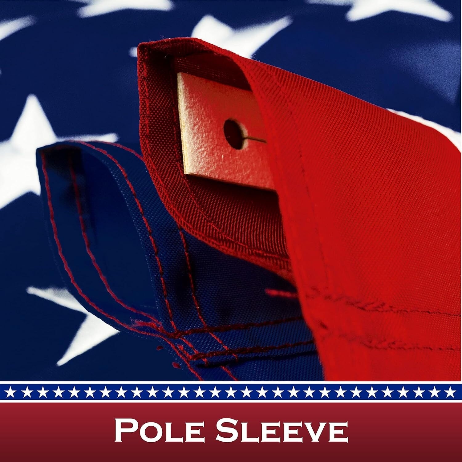 ITOPFOX American Flag 2 Point 5 x 4 FT Outdoor Nylon Pole Sleeve Heavy ...