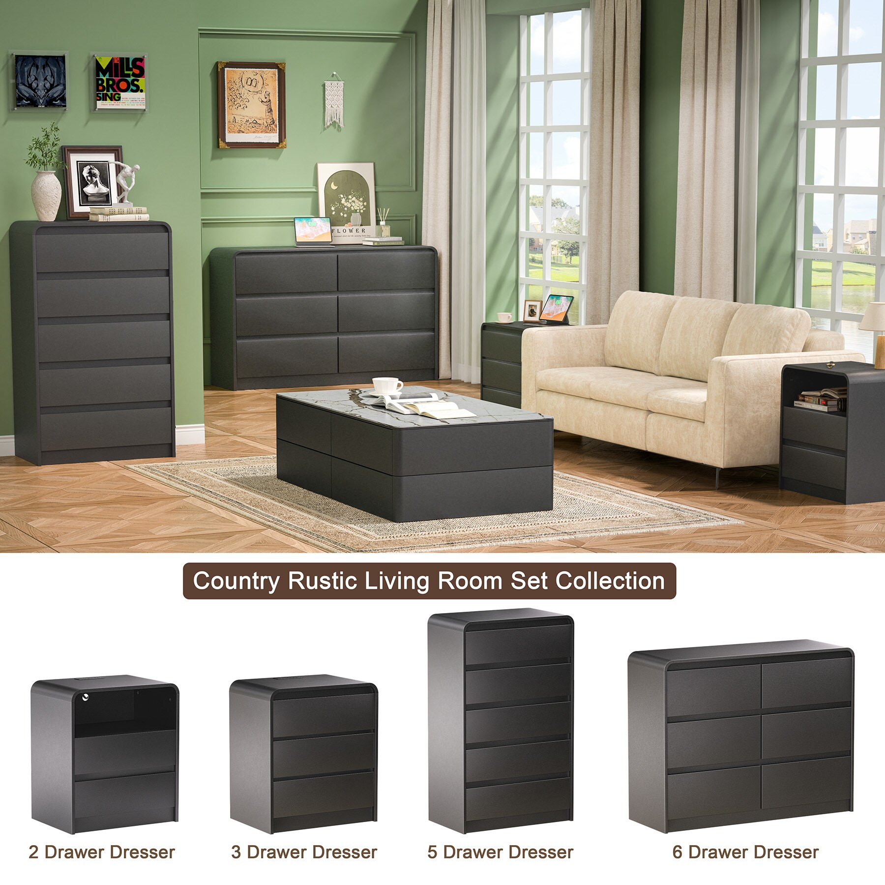 SINOFURN SYC080016BK dressers - View #6