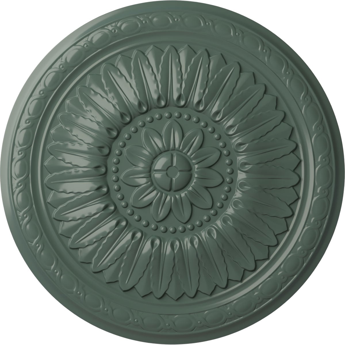 Ekena Millwork CM24TECBF Temple 24-in W x 24-in L Painted Cloud Burst Polyurethane Whole Ceiling Medallion
