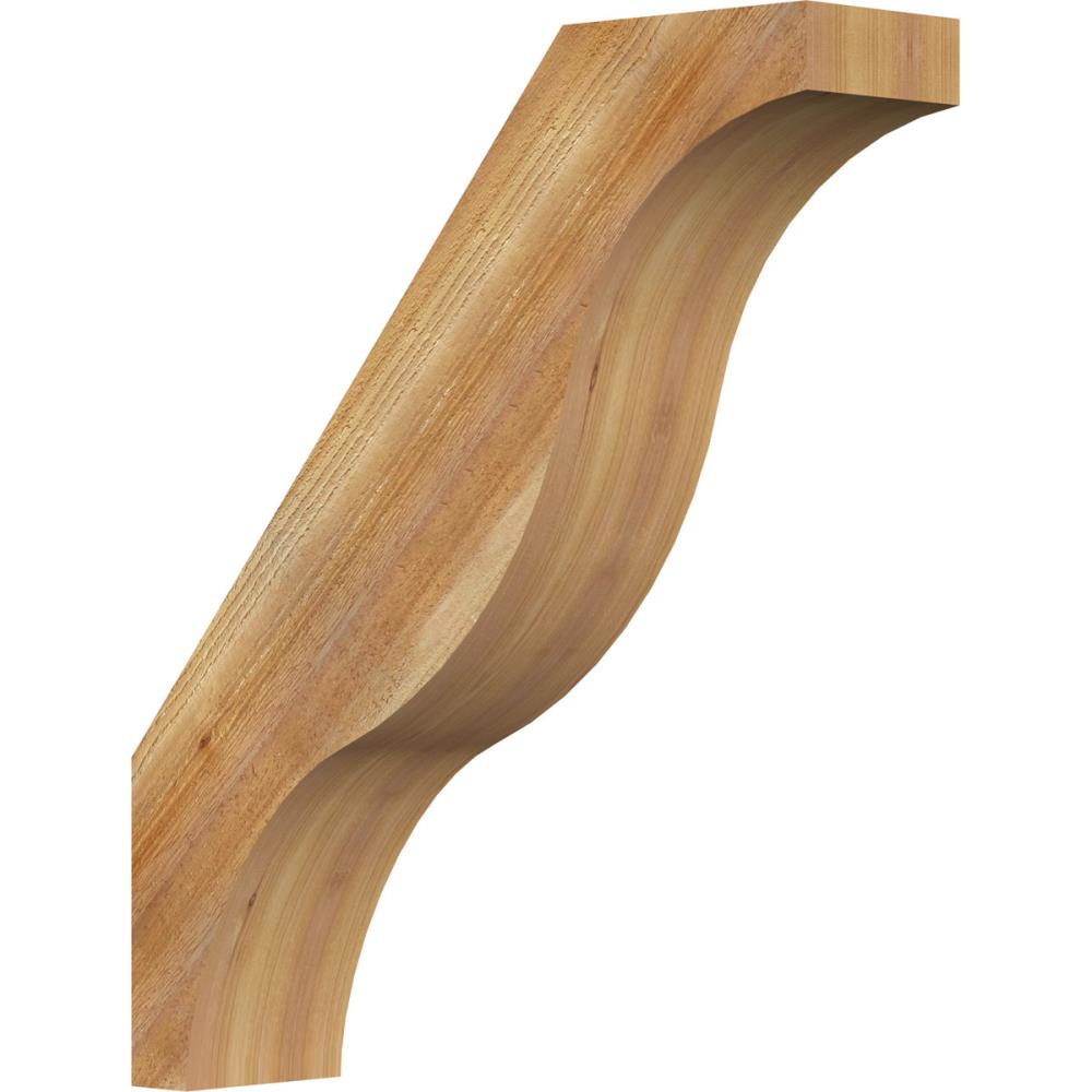 Ekena Millwork BRC06X24X28FST00RWR 6-in x 24-in x 28-in Western Red Cedar Unfinished Wood Funston Rough Sawn Knee Brace