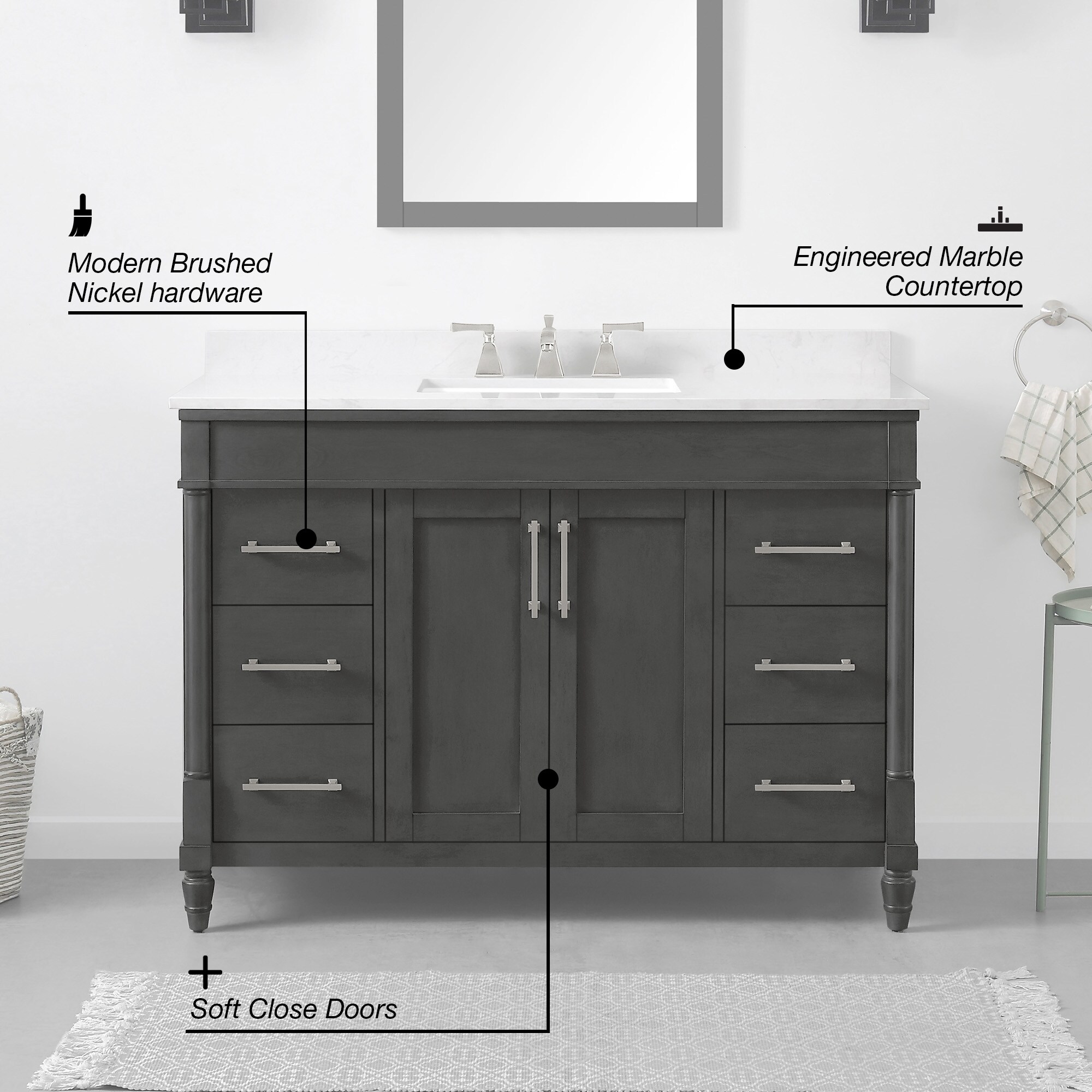 Brushed Nickel Newcastle Two-Tier Shower Caddy in 2023