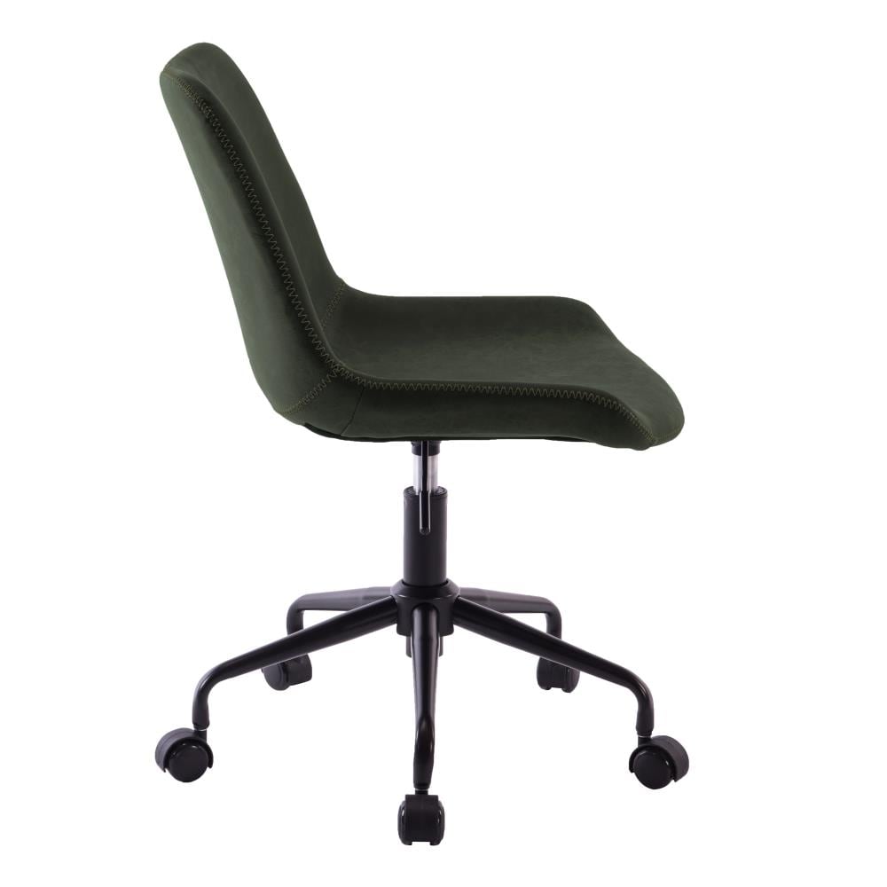 KINWELL Green Contemporary Adjustable Height Swivel Polyurethane ...