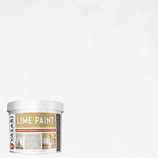 Vasari Flat Pearl White #18 Lime Interior Paint (1-quart) | LPQT-18