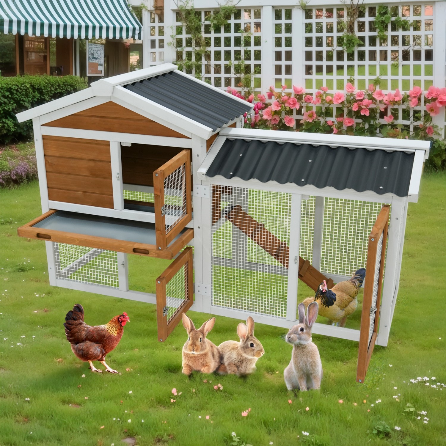 Mondawe MO-FWIT31314 Chicken-Coops-Rabbit-Hutches - View #6