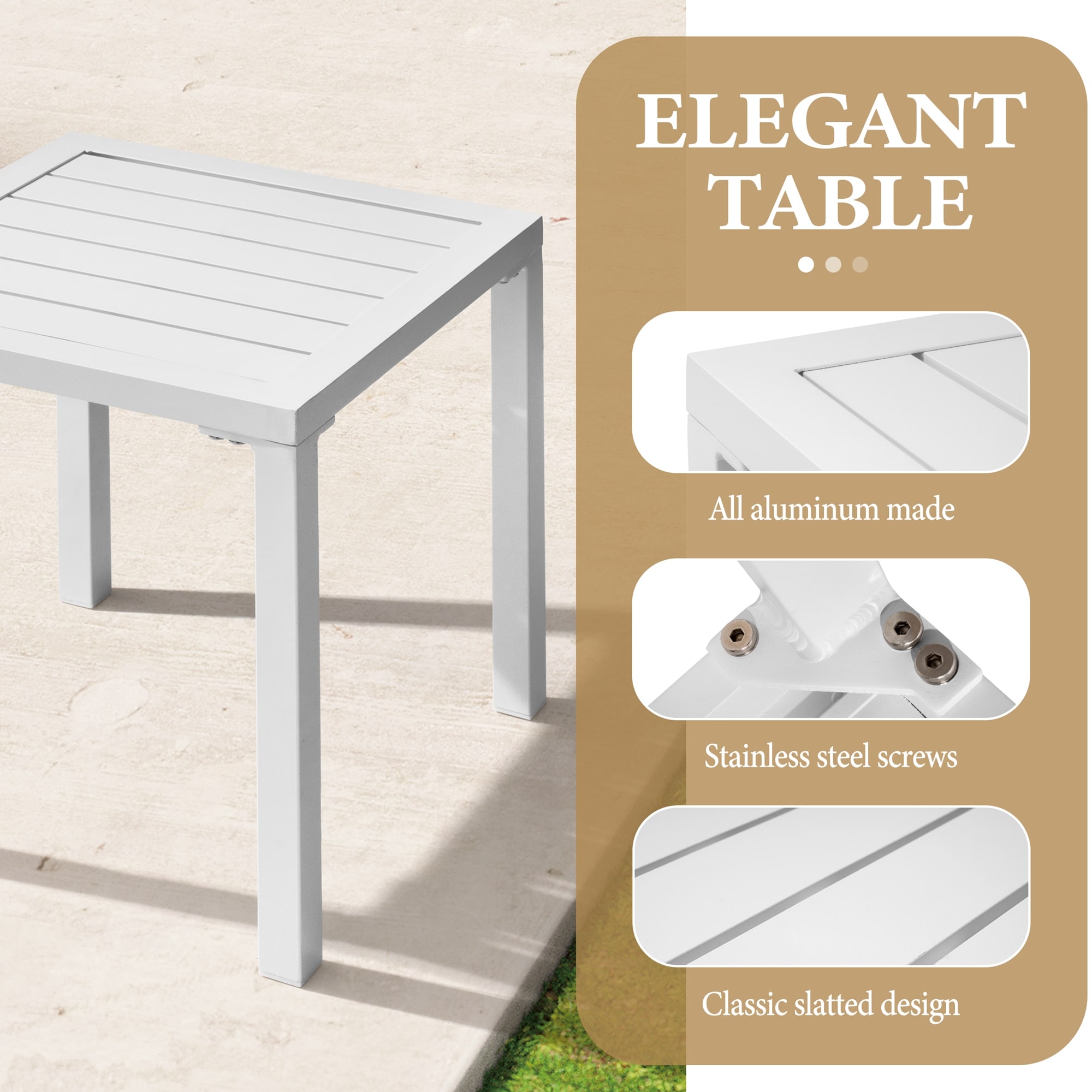 Crestlive Products CL-TB006WHT Patio-Tables - View #5