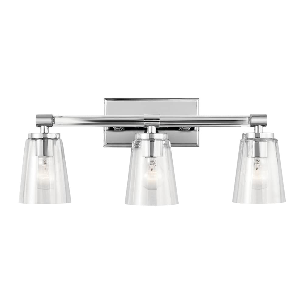 Kichler 45868CH Audrea 23.75-in 3-Light Chrome Transitional Vanity Light