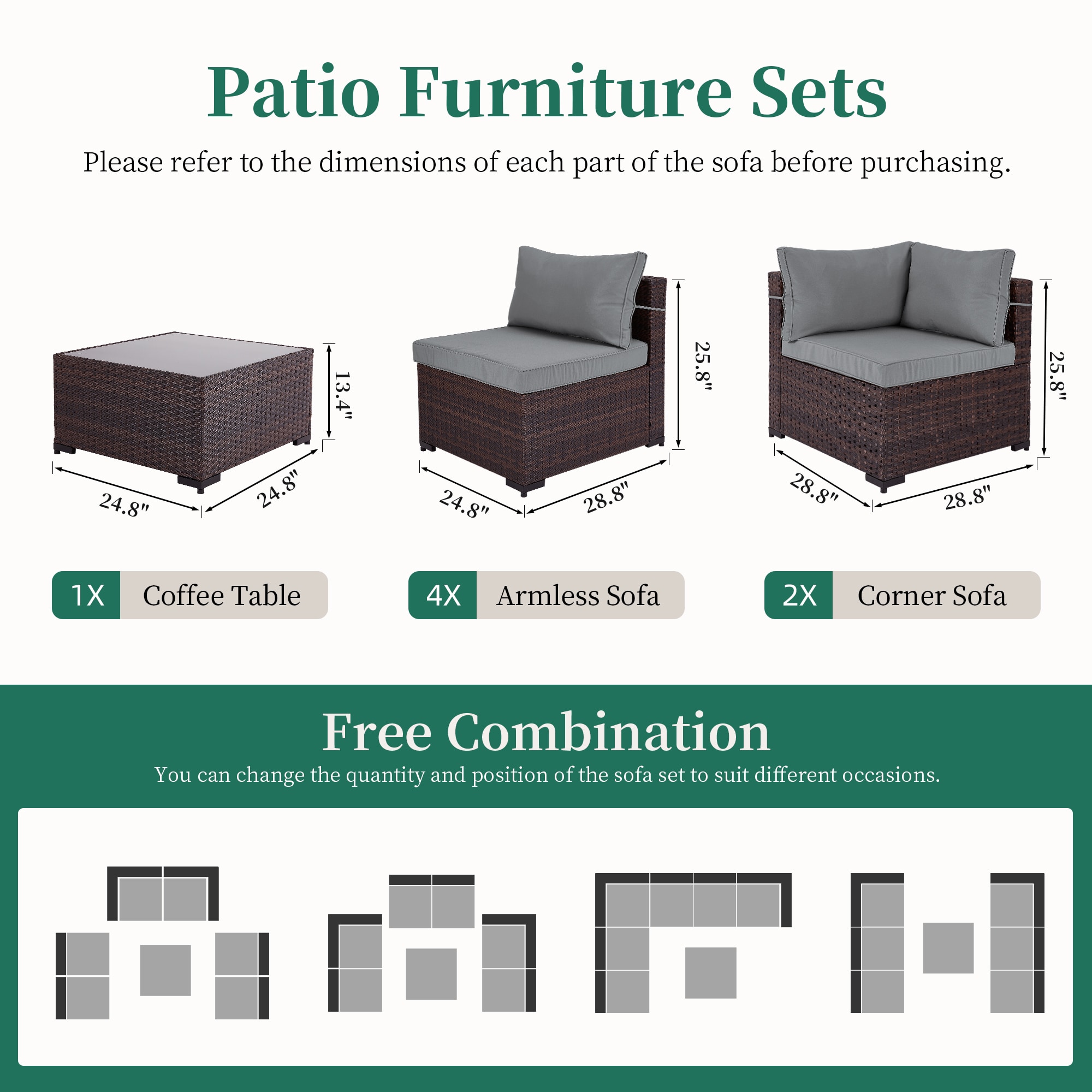 UPHA TBSF-ABC-LGRAY Patio-Conversation-Sets - View #3