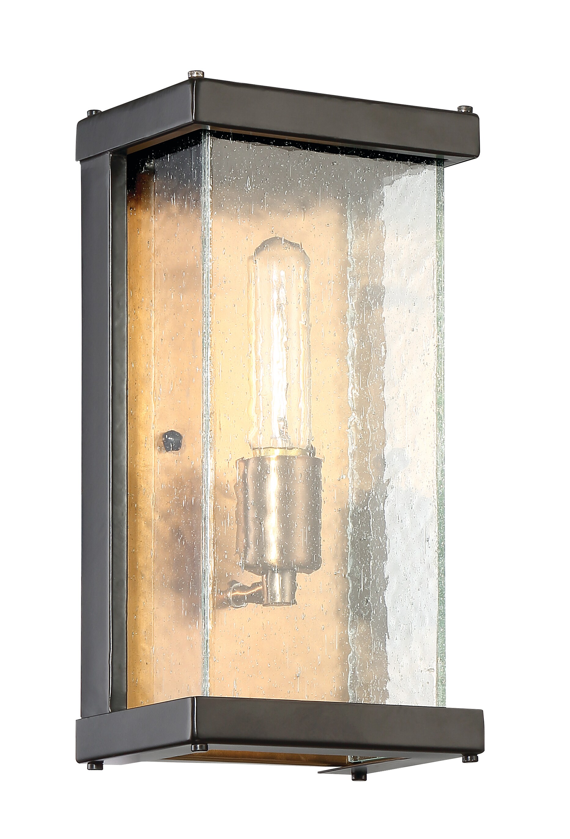 Craftmade Z9902-MNPAB Farnsworth 6.13-in W 1-Light Midnight/Patina Aged Brass Modern/Contemporary Wall Sconce