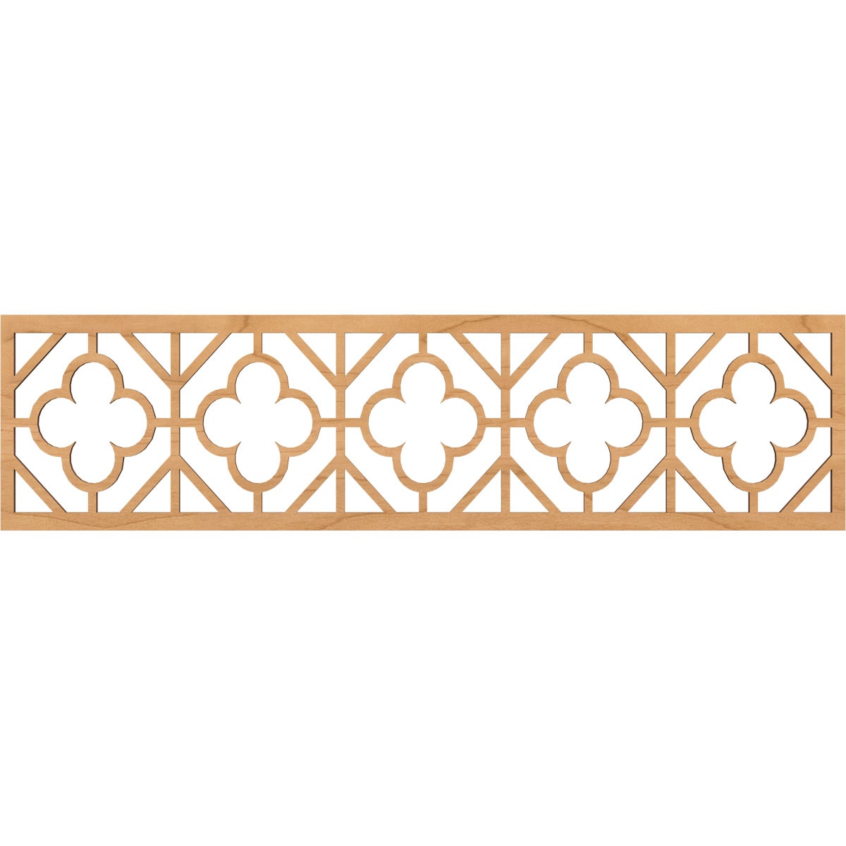 Ekena Millwork MLDA12X47HAZMA Hazelton Fretwork Flat Trim 12-in x 3.92-ft Maple Brown Unfinished 2156972 Pierced Wall Panel Moulding