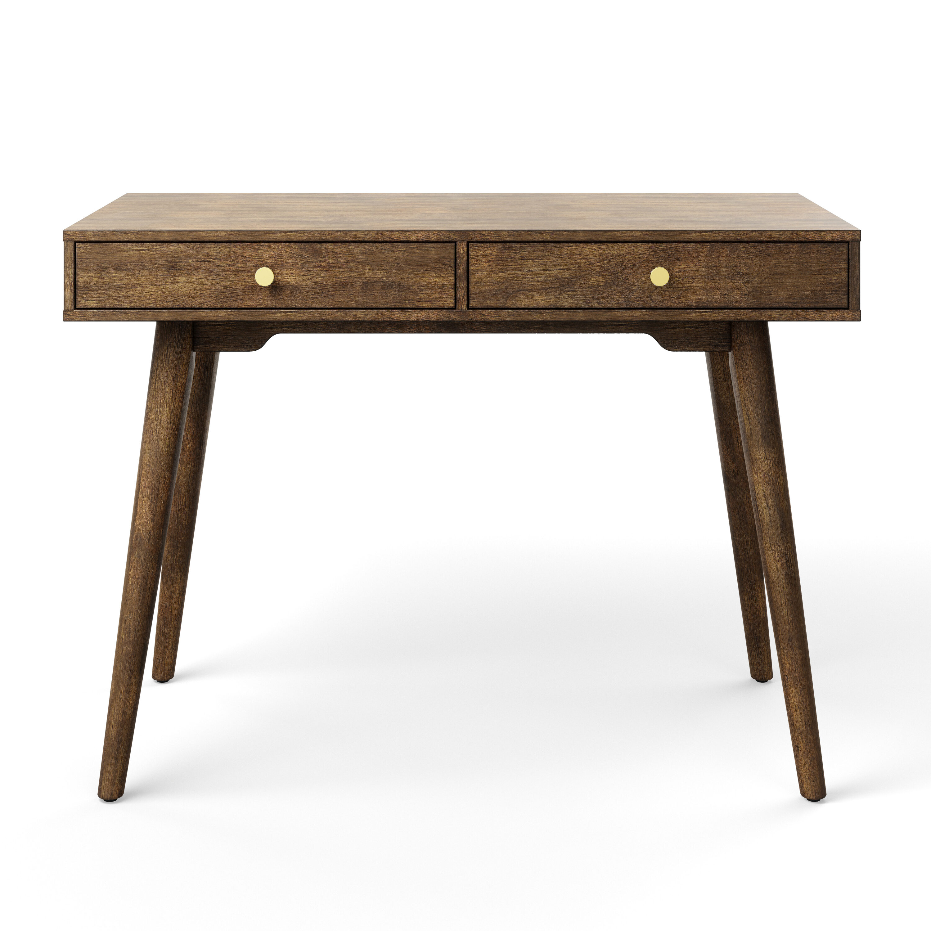 allen + roth 44-in Brown Rustic Writing Desk in the Desks department at