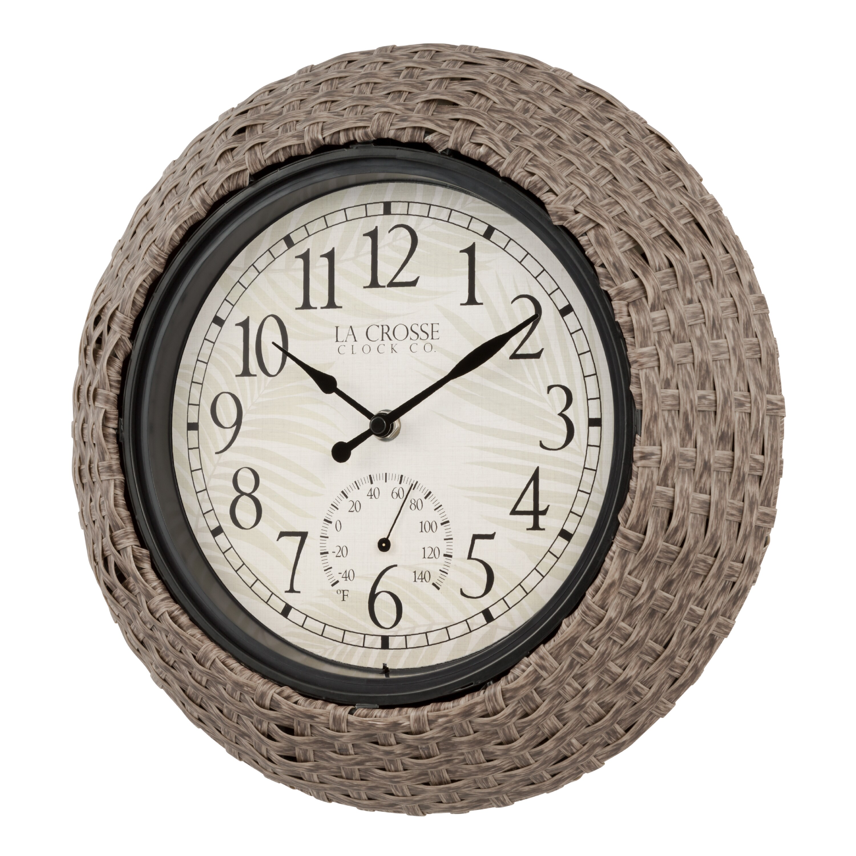 La Crosse Technology Indoor/Outdoor 18-in Analog Pewter Wall Clock